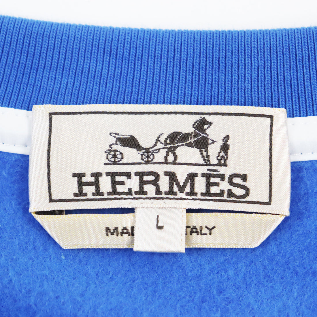 Hermes Cotton Sweatshirt Blue L/M