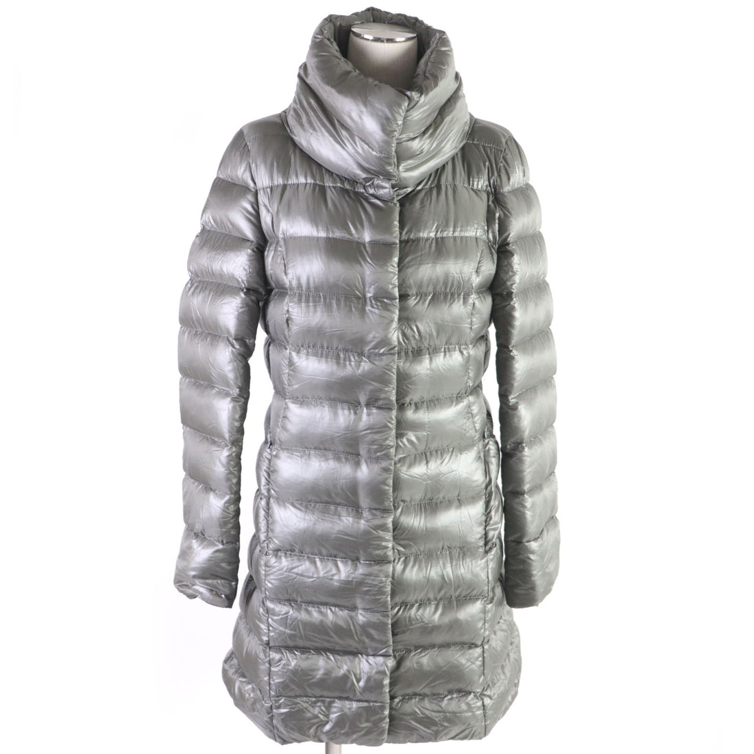 Herno Gray Nylon Down Jacket Women