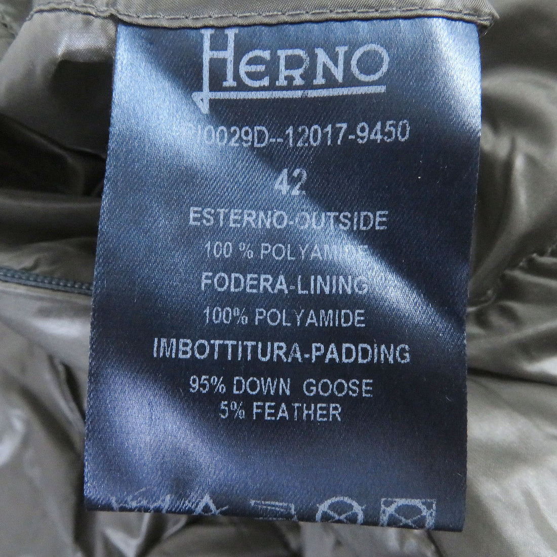 Herno Gray Nylon Down Jacket Women