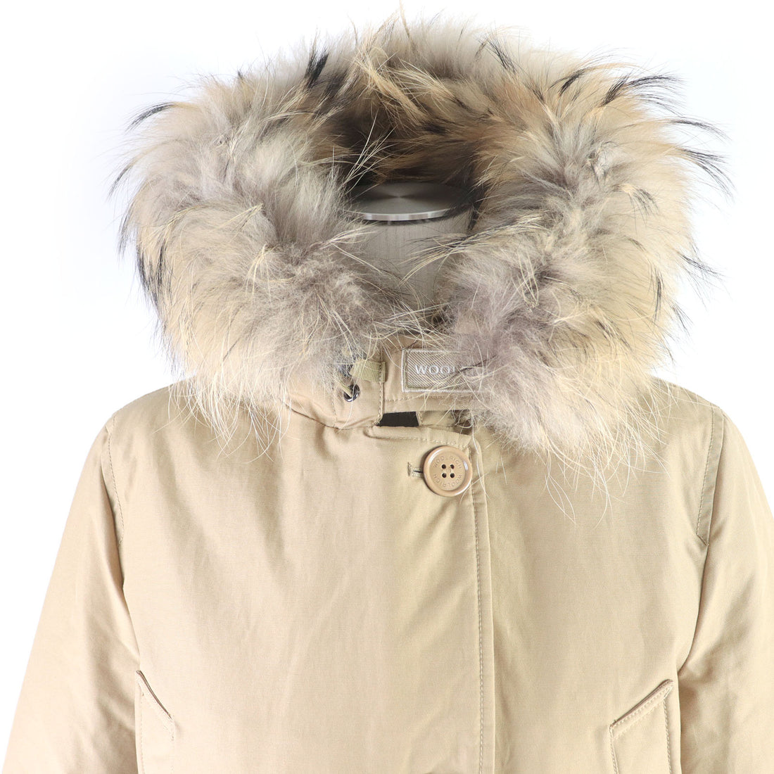 WOOLRICH ARCTIC PARKA Down Coat Women Beige S