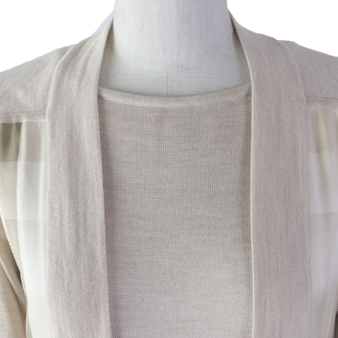 Hermes Silk Long Cardigan Dress Beige