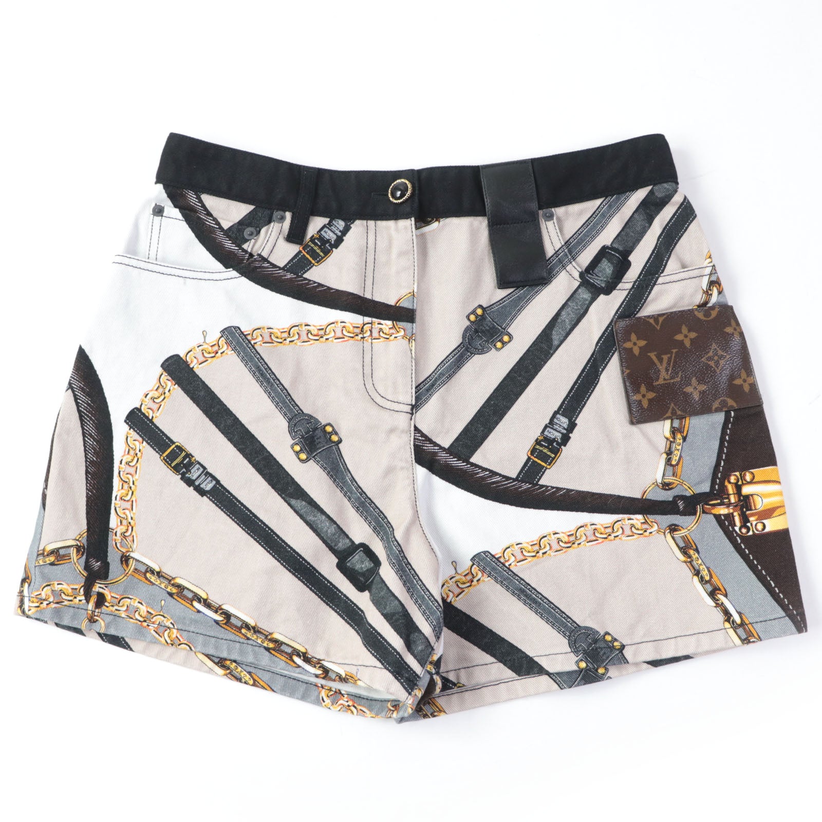 Louis Vuitton Scarf Print Monogram Shorts