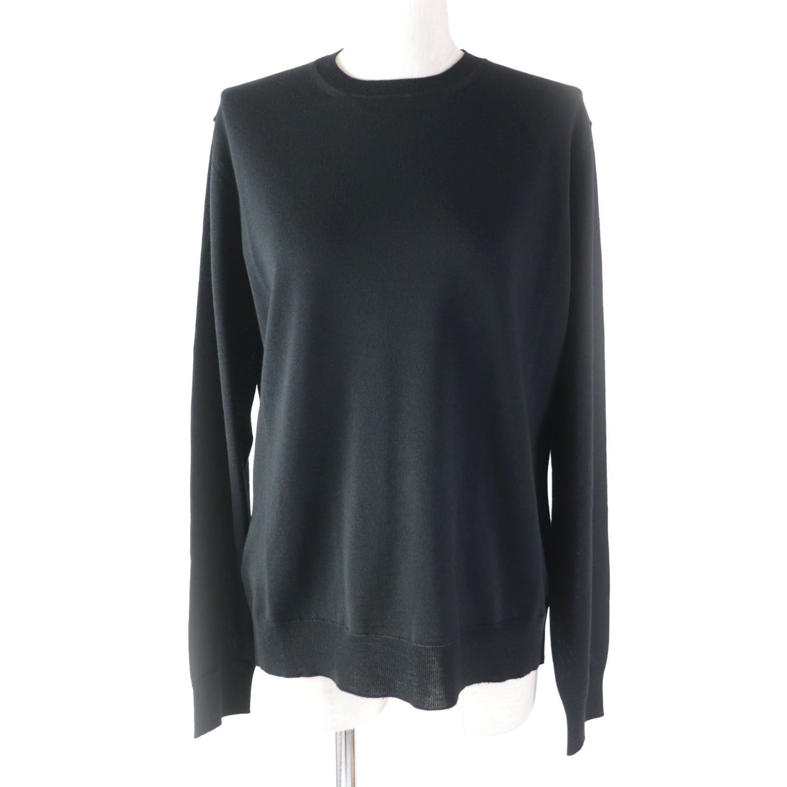 Prada Cotton Crew Neck Sweater Black Women