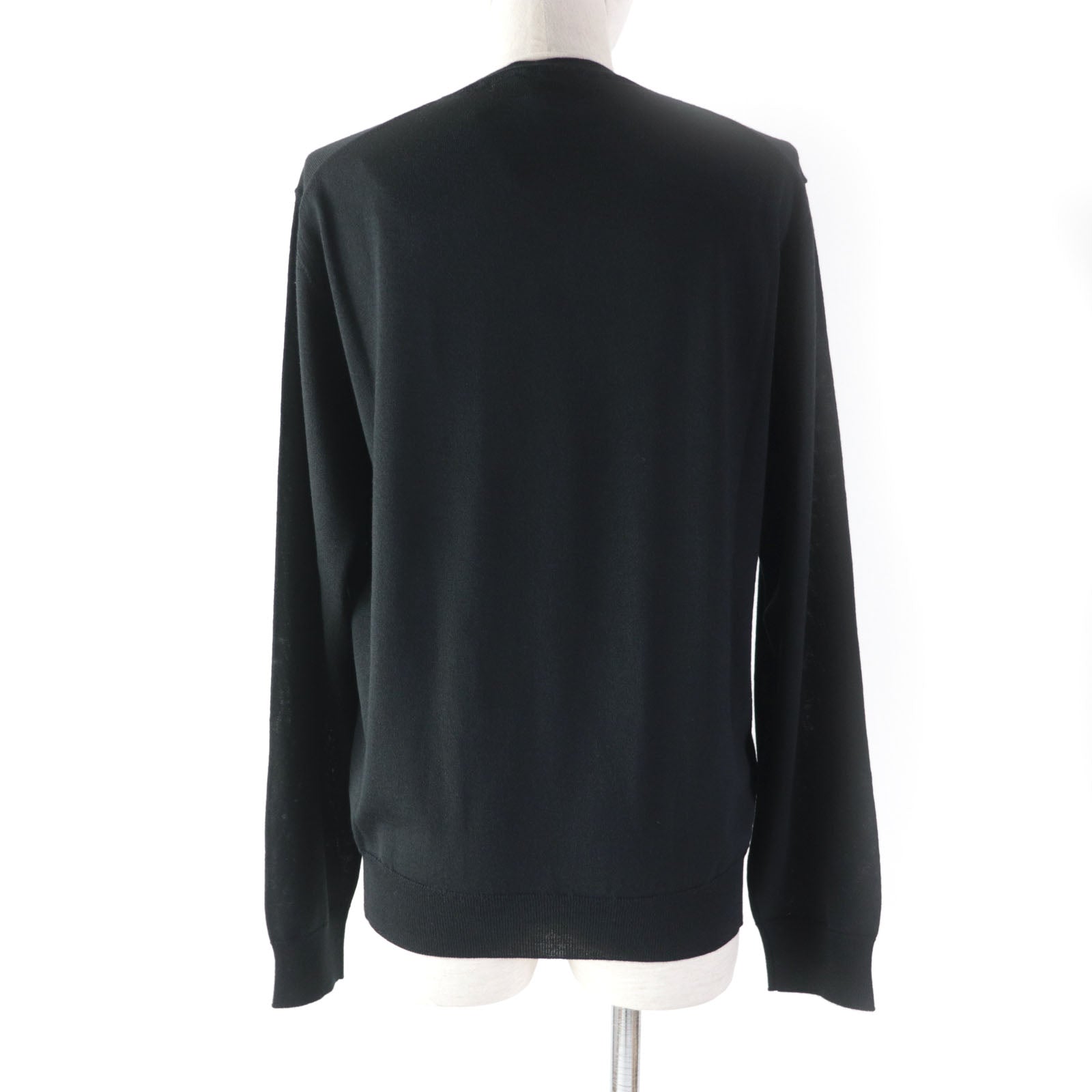 Prada Cotton Crew Neck Sweater Black Women