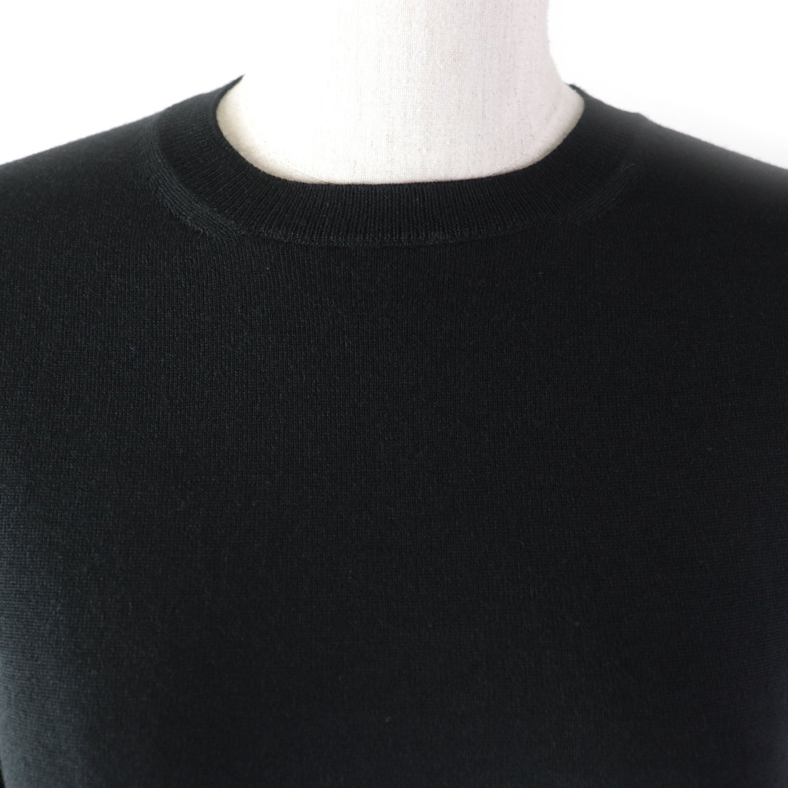 Prada Cotton Crew Neck Sweater Black Women