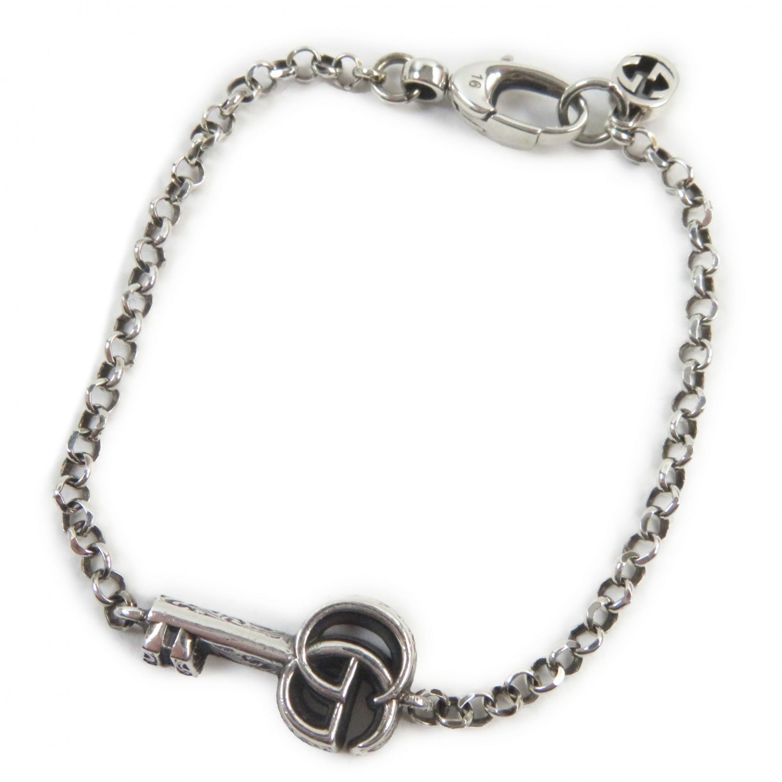 Gucci Silver Arabesque Key Bracelet AG925