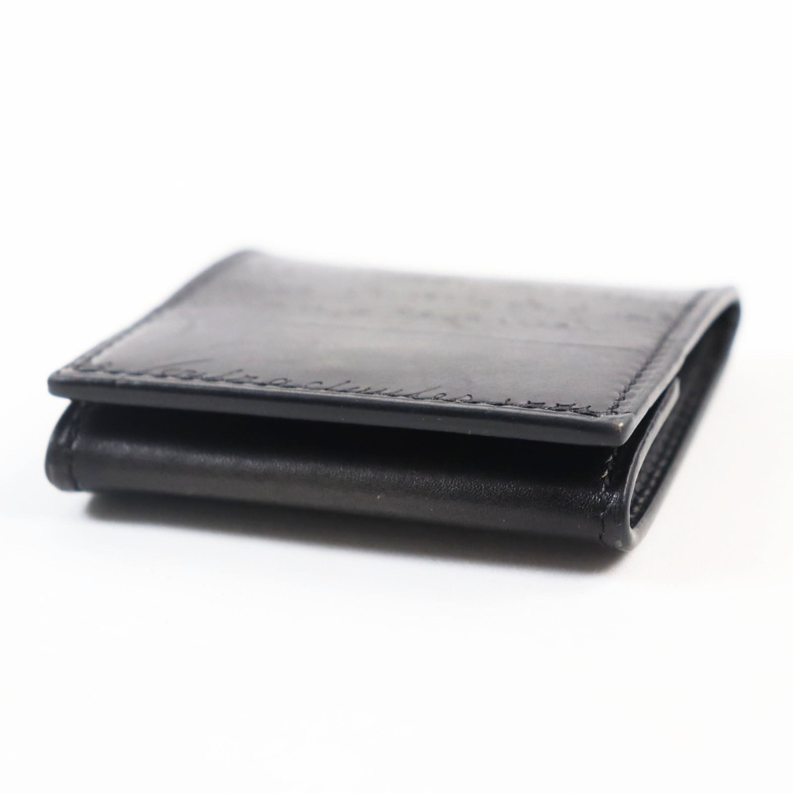 Berluti Scritto Leather Coin Purse Dark Gray