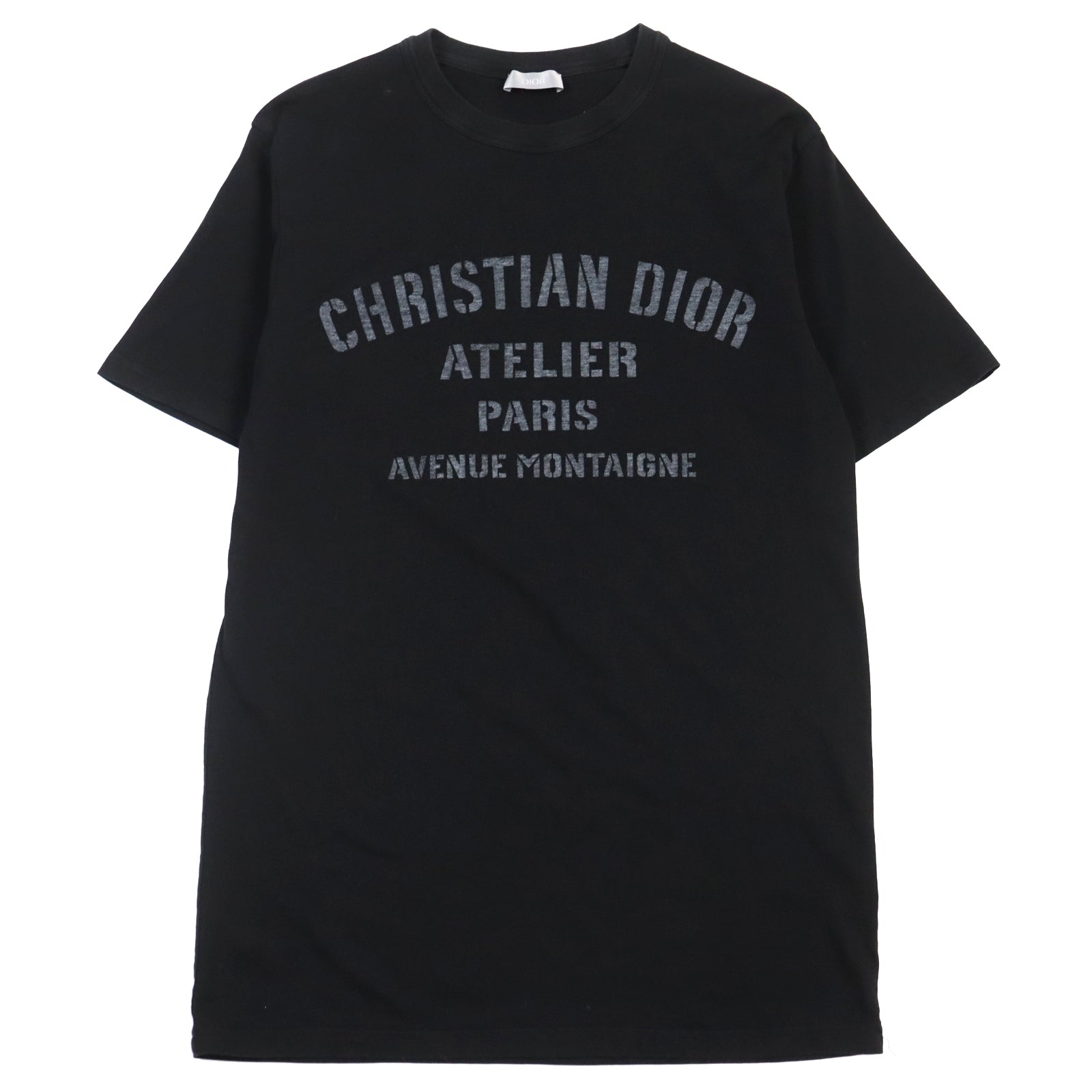 Dior Atelier Logo Print Cotton T-Shirt Black XS