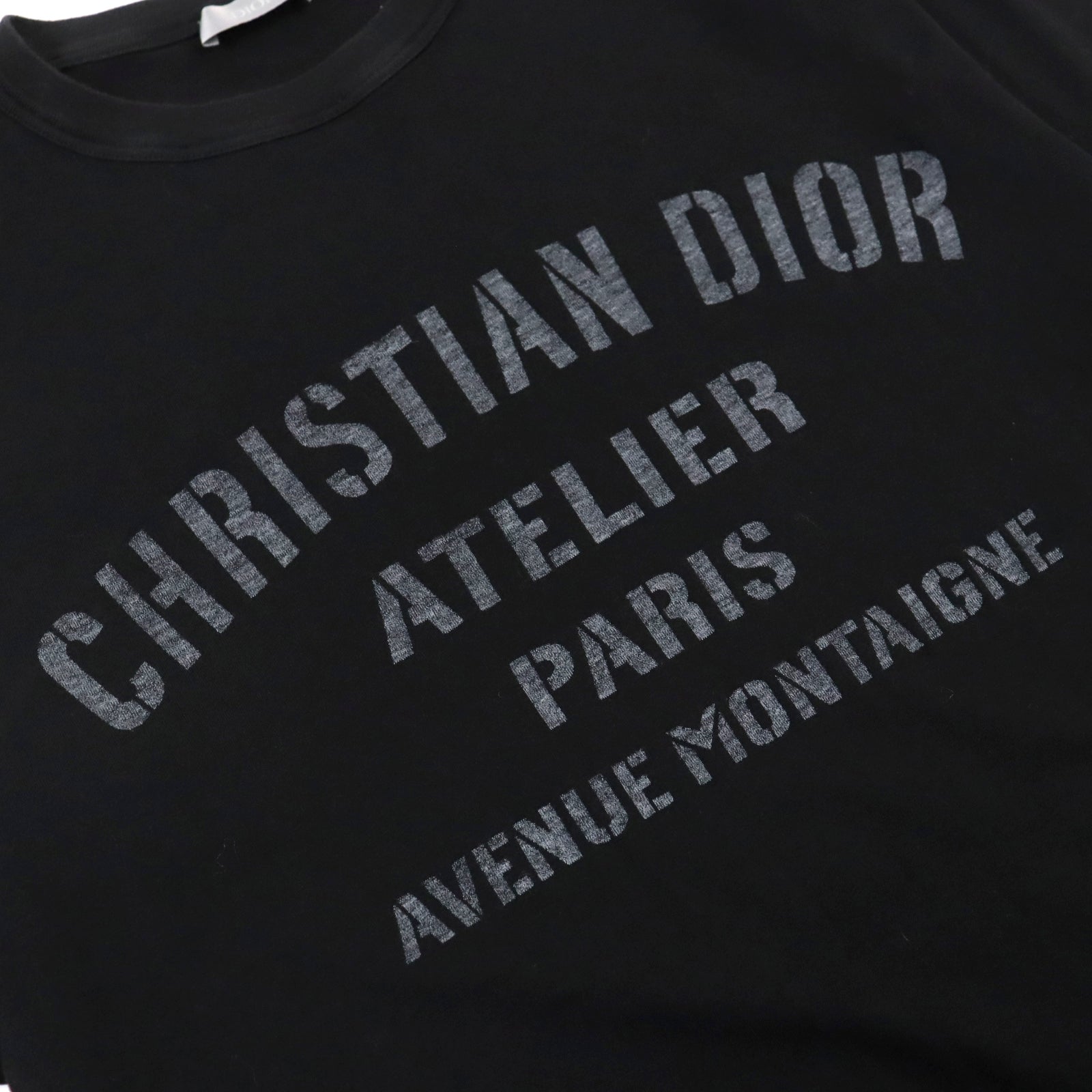 Dior Atelier Logo Print Cotton T-Shirt Black XS