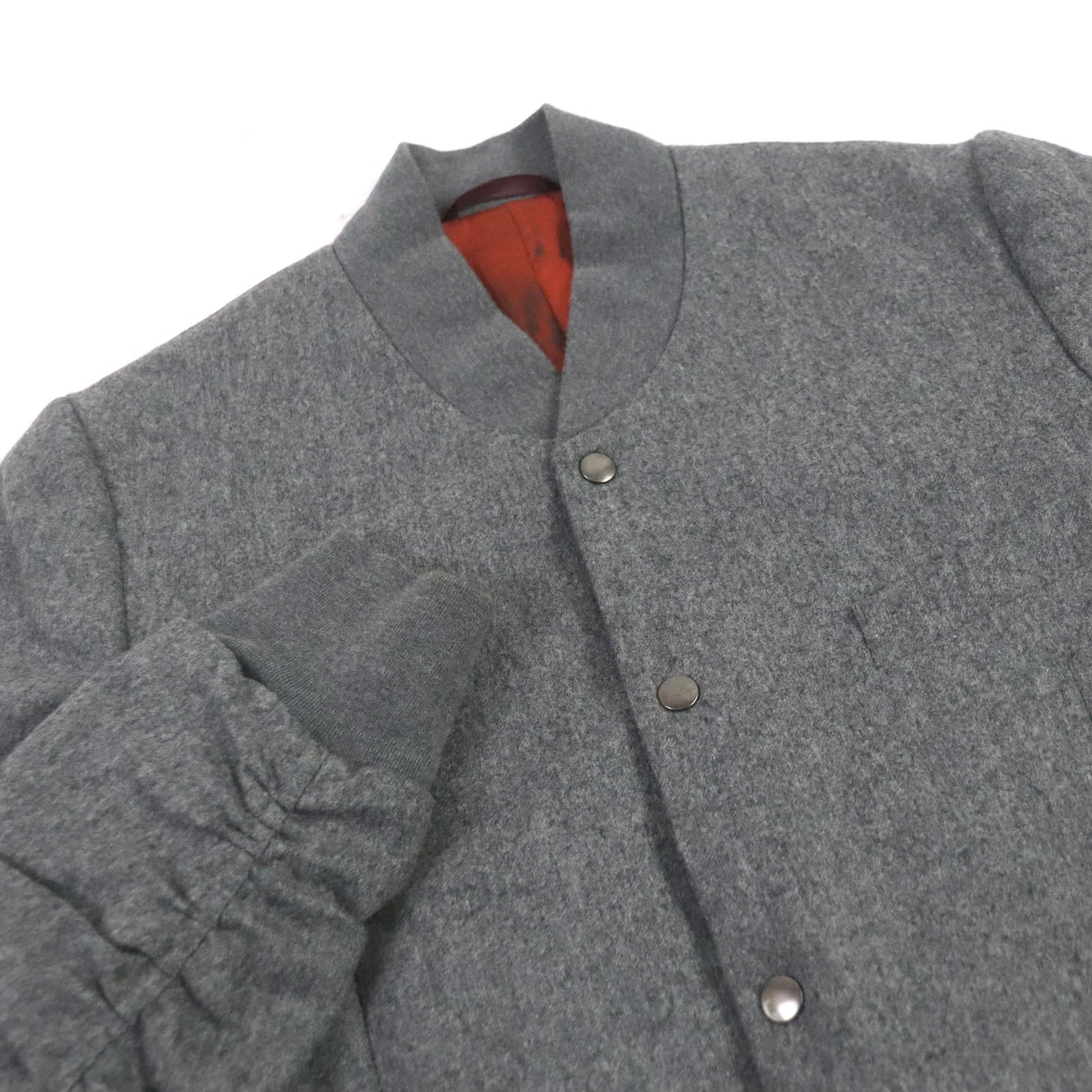 Paul Smith Wool Padded Bomber Jacket Gray L