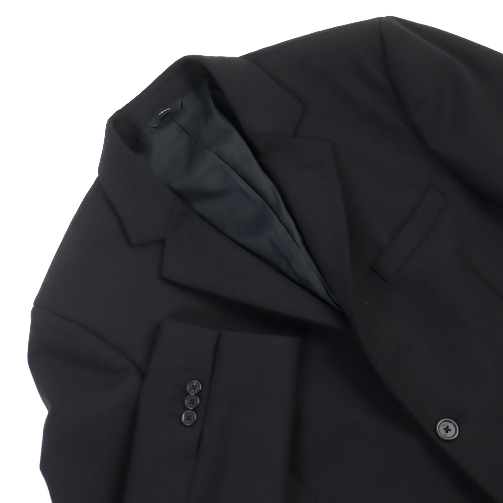 Fendi Wool Polyurethane Tailored Jacket Black