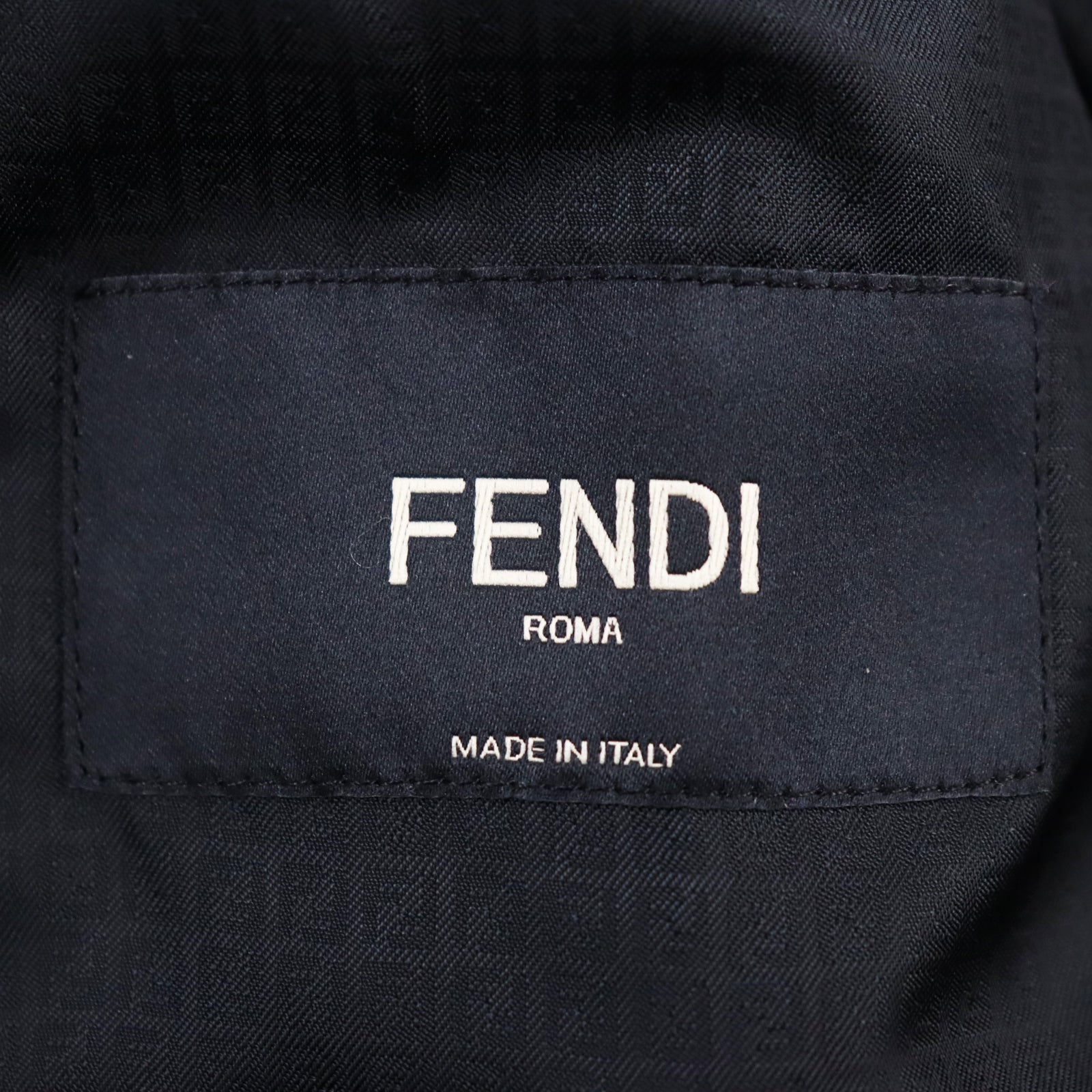 Fendi Wool Polyurethane Tailored Jacket Black