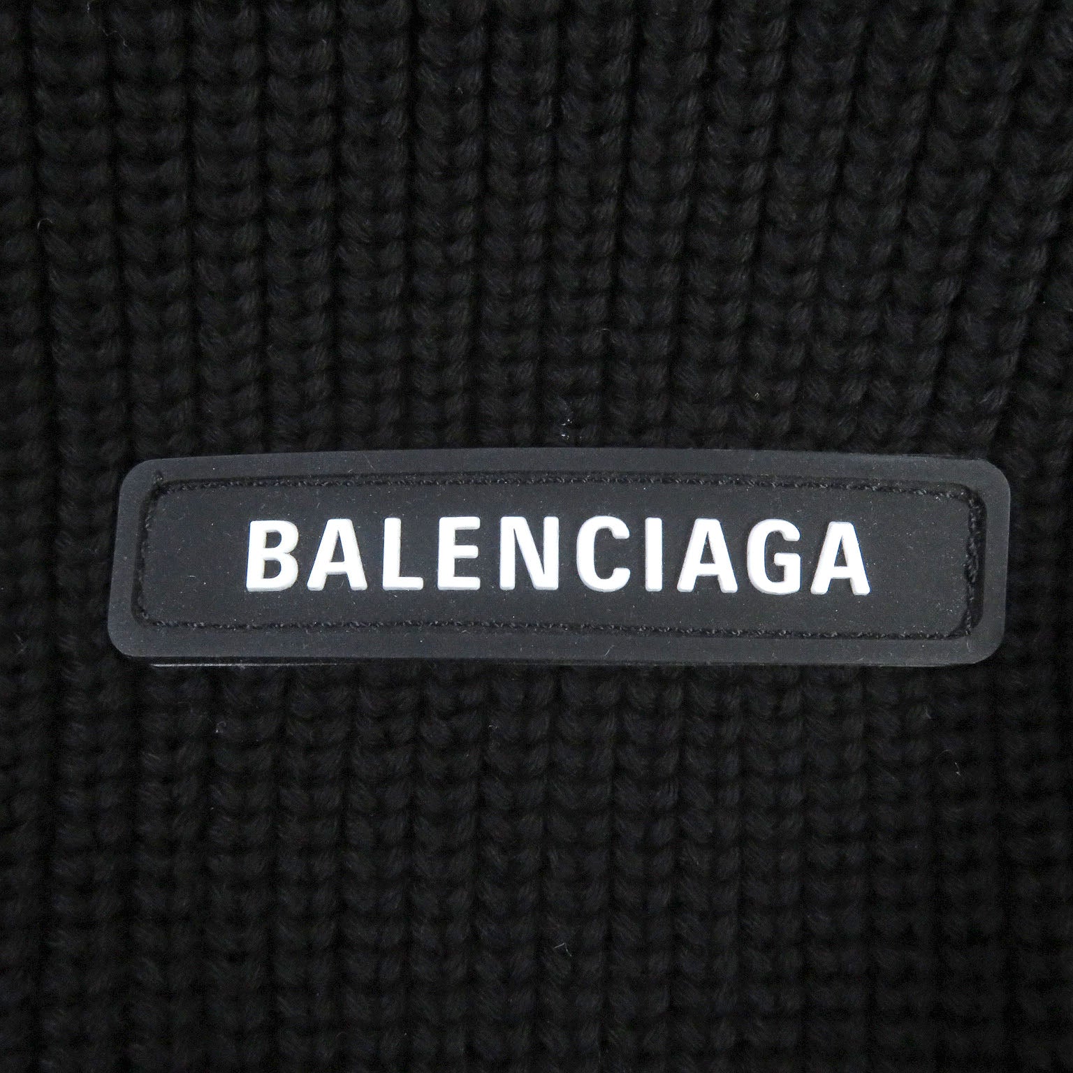 Balenciaga V-neck Cotton Knit Sweater Black L