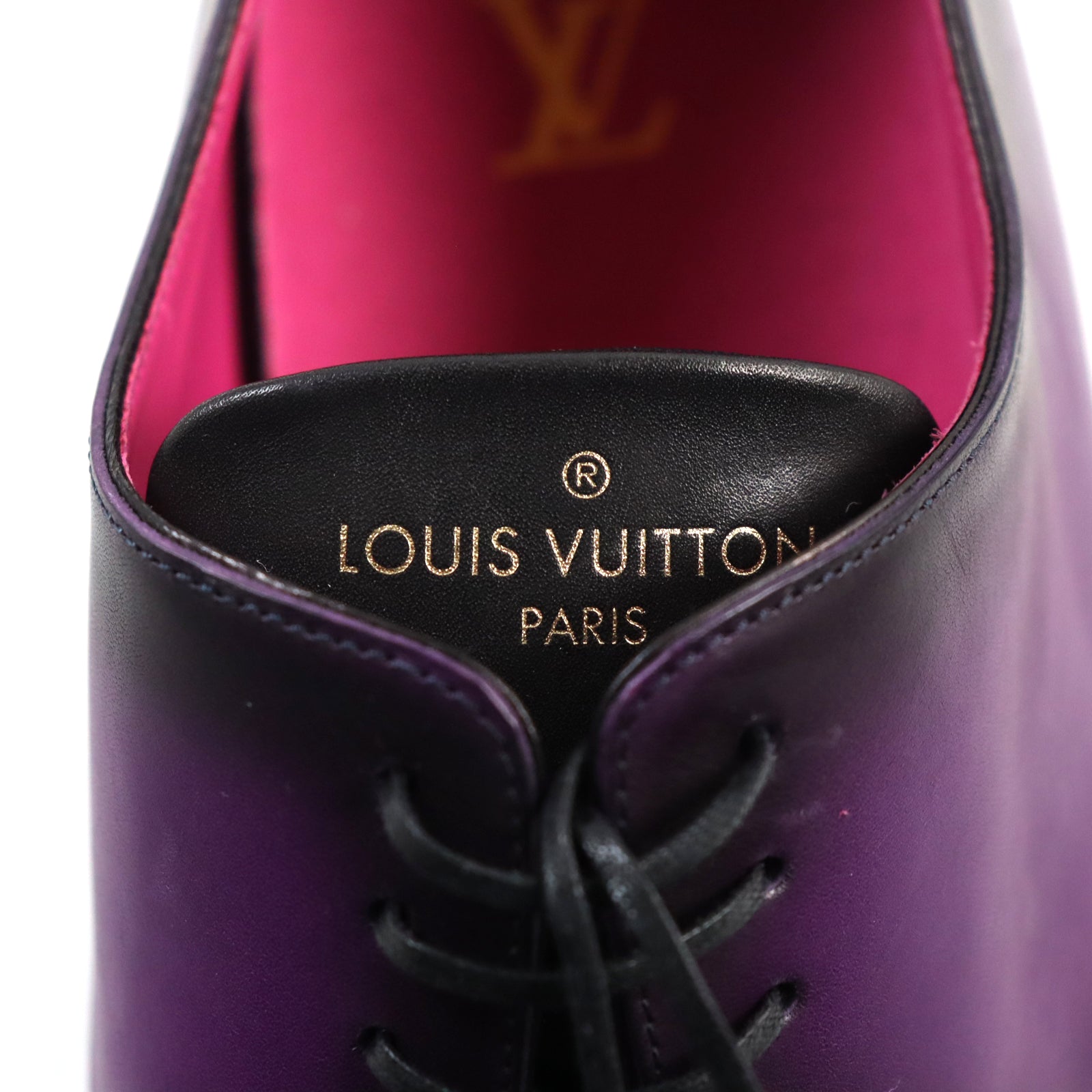 Louis Vuitton Leather Derby Shoes Purple 9