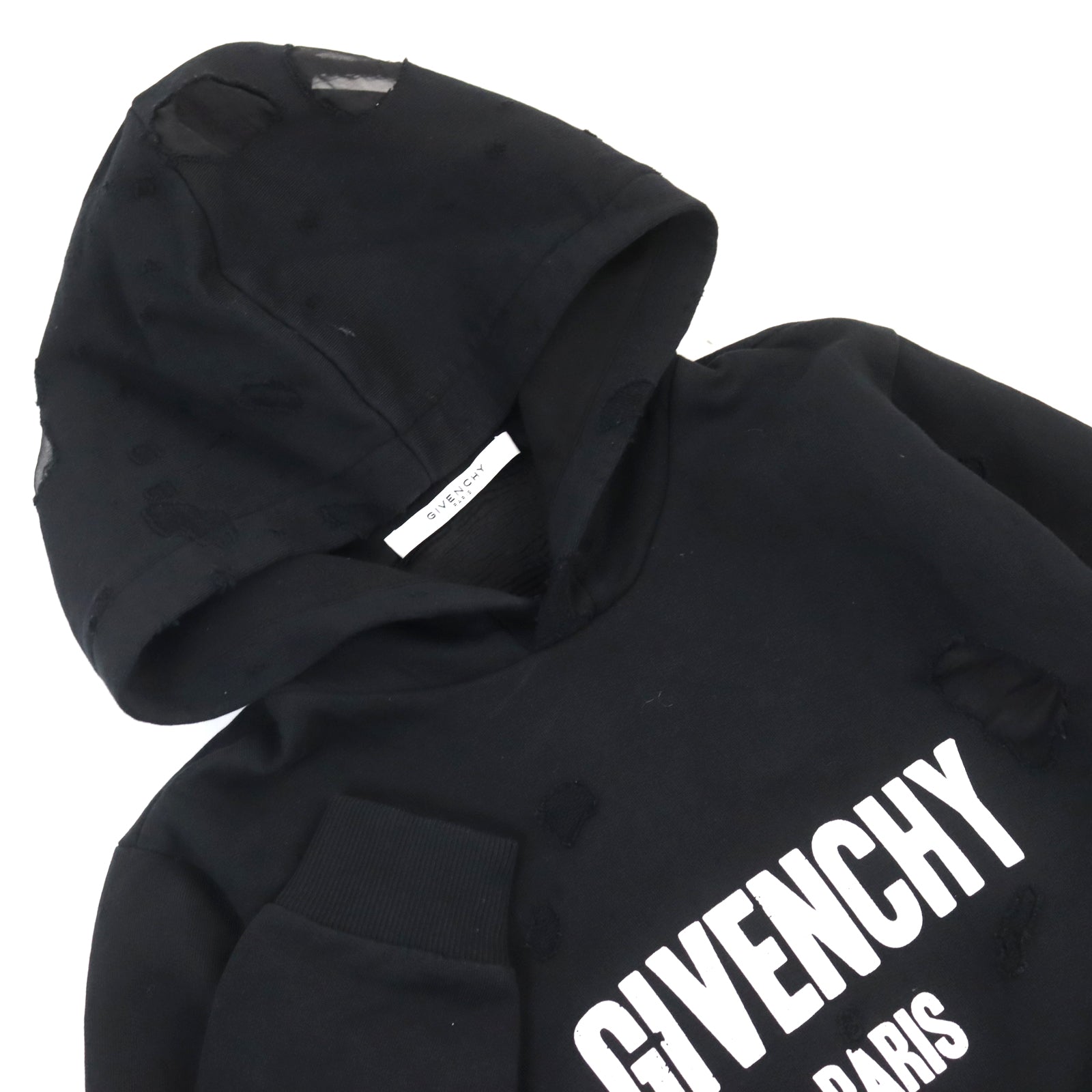 Givenchy Logo Pullover Hoodie Black XS