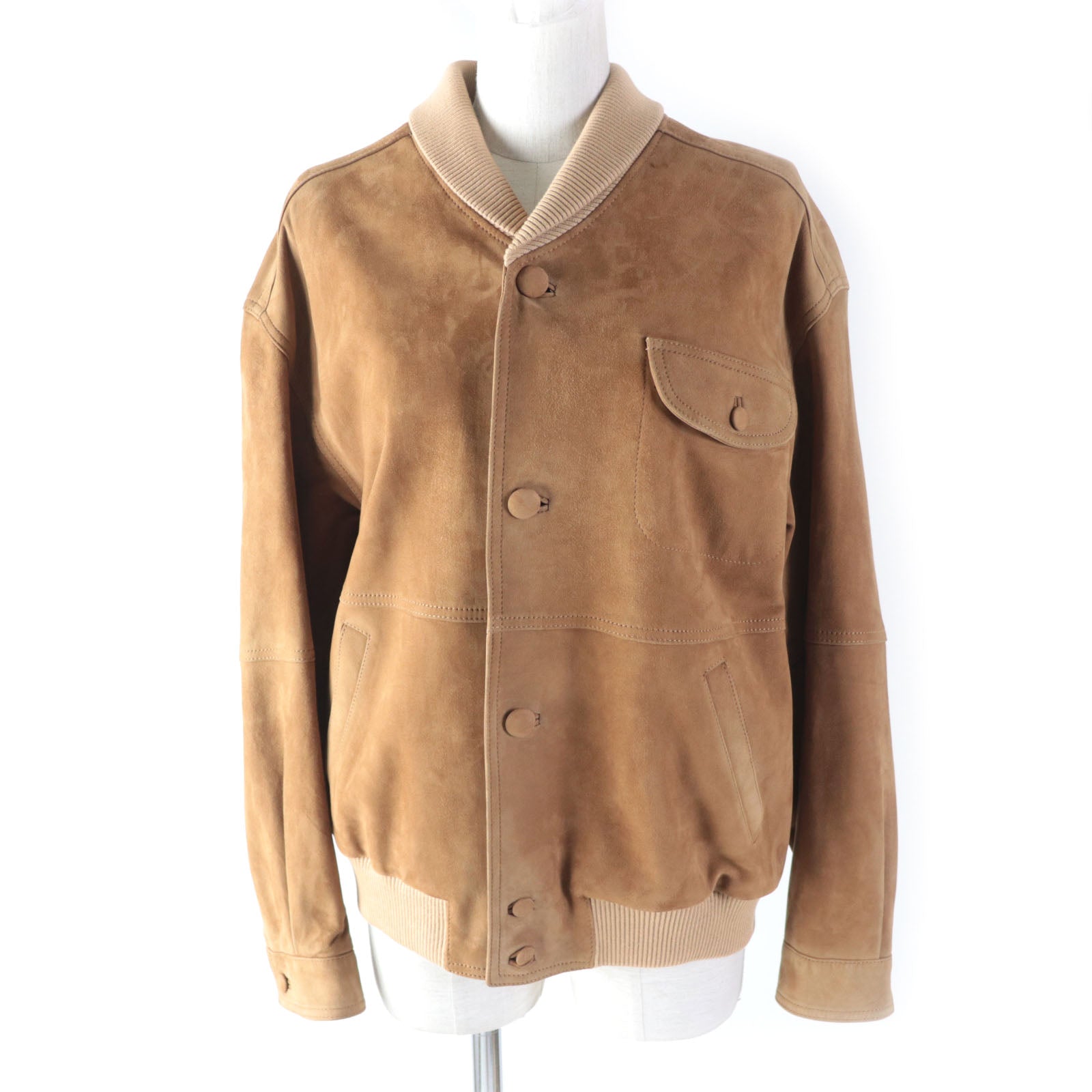 Gucci Lamb Leather Suede Jacket Brown 40