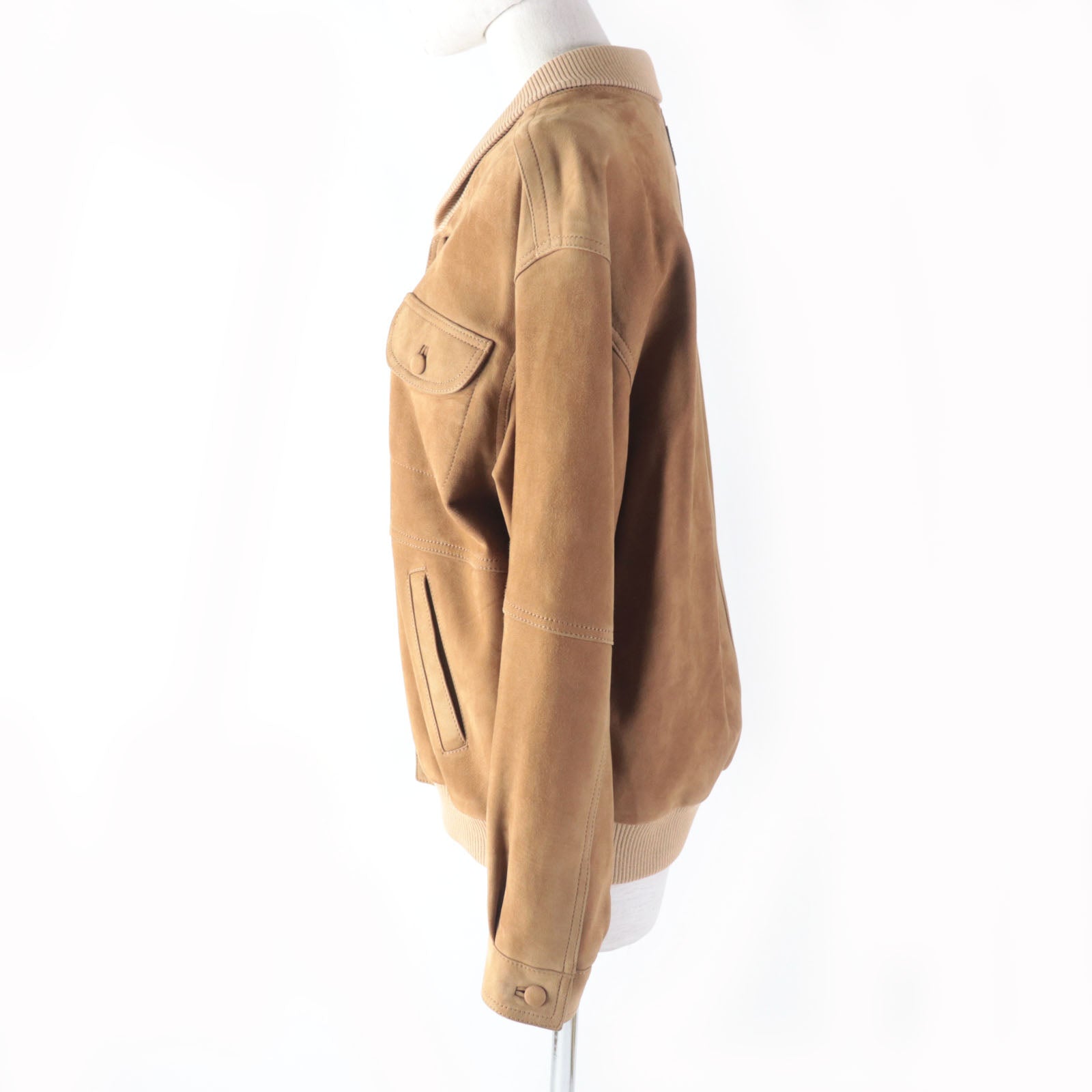 Gucci Lamb Leather Suede Jacket Brown 40