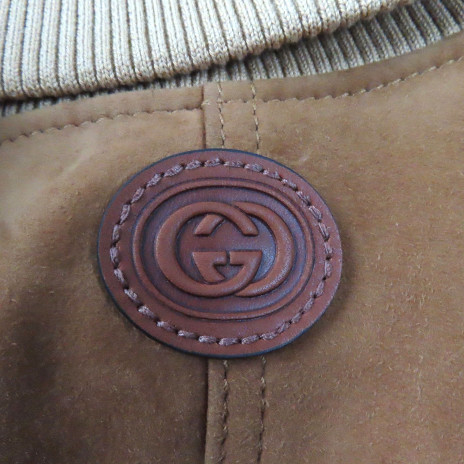 Gucci Lamb Leather Suede Jacket Brown 40