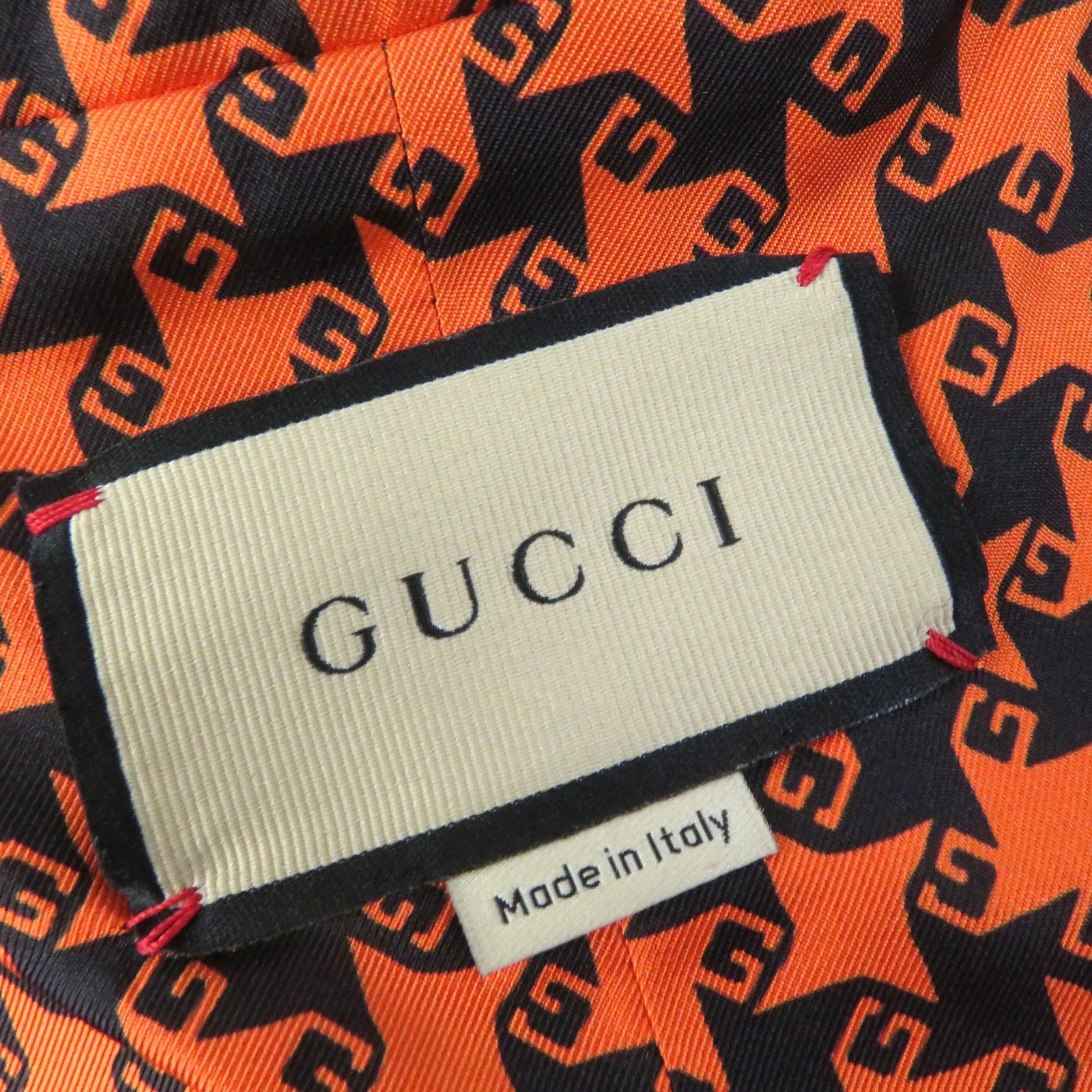 GUCCI Wool Nylon Silk Jacket Orange Black 42