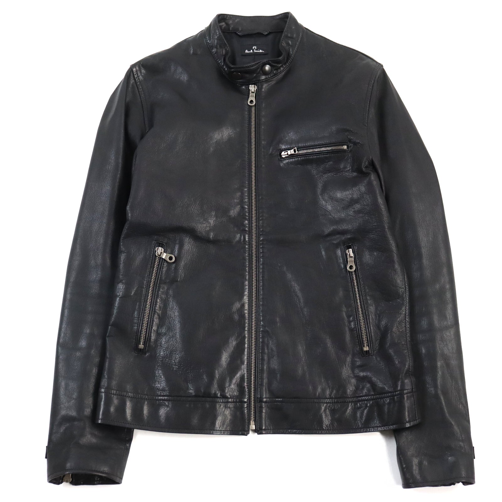 Paul Smith Lamb Leather Stand Collar Jacket M