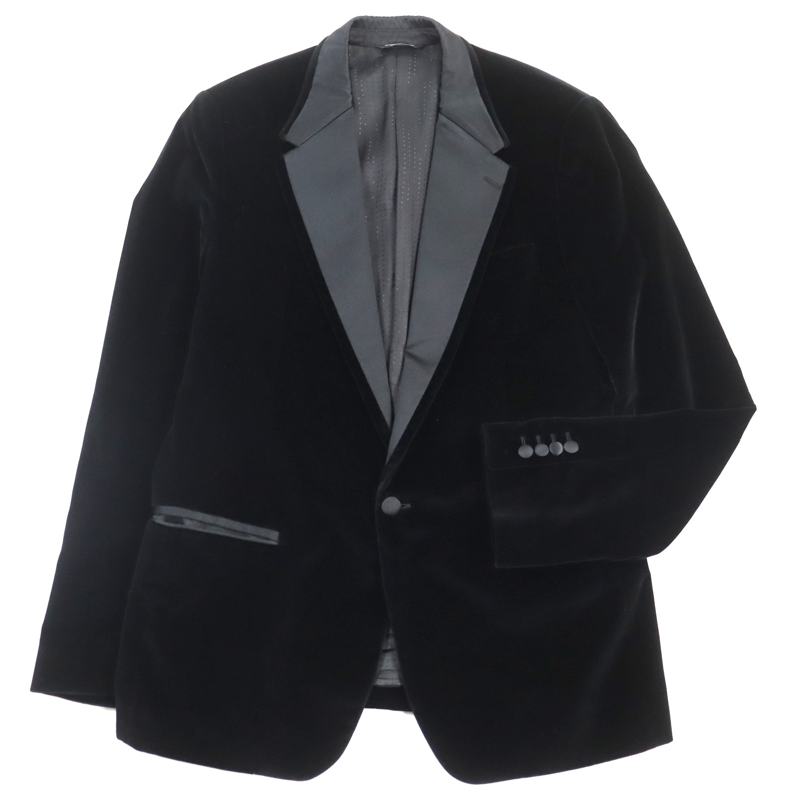 Dolce & Gabbana Cotton Silk Tailored Jacket Black