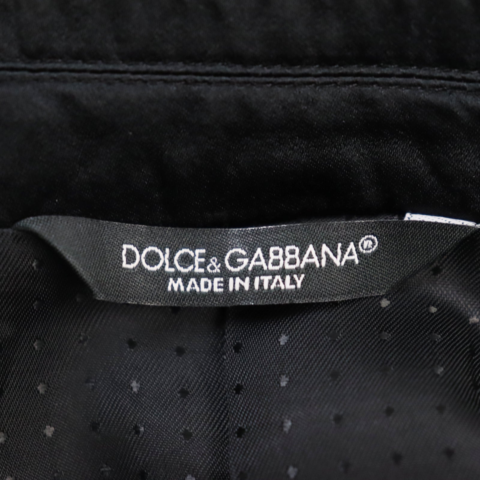 Dolce & Gabbana Cotton Silk Tailored Jacket Black