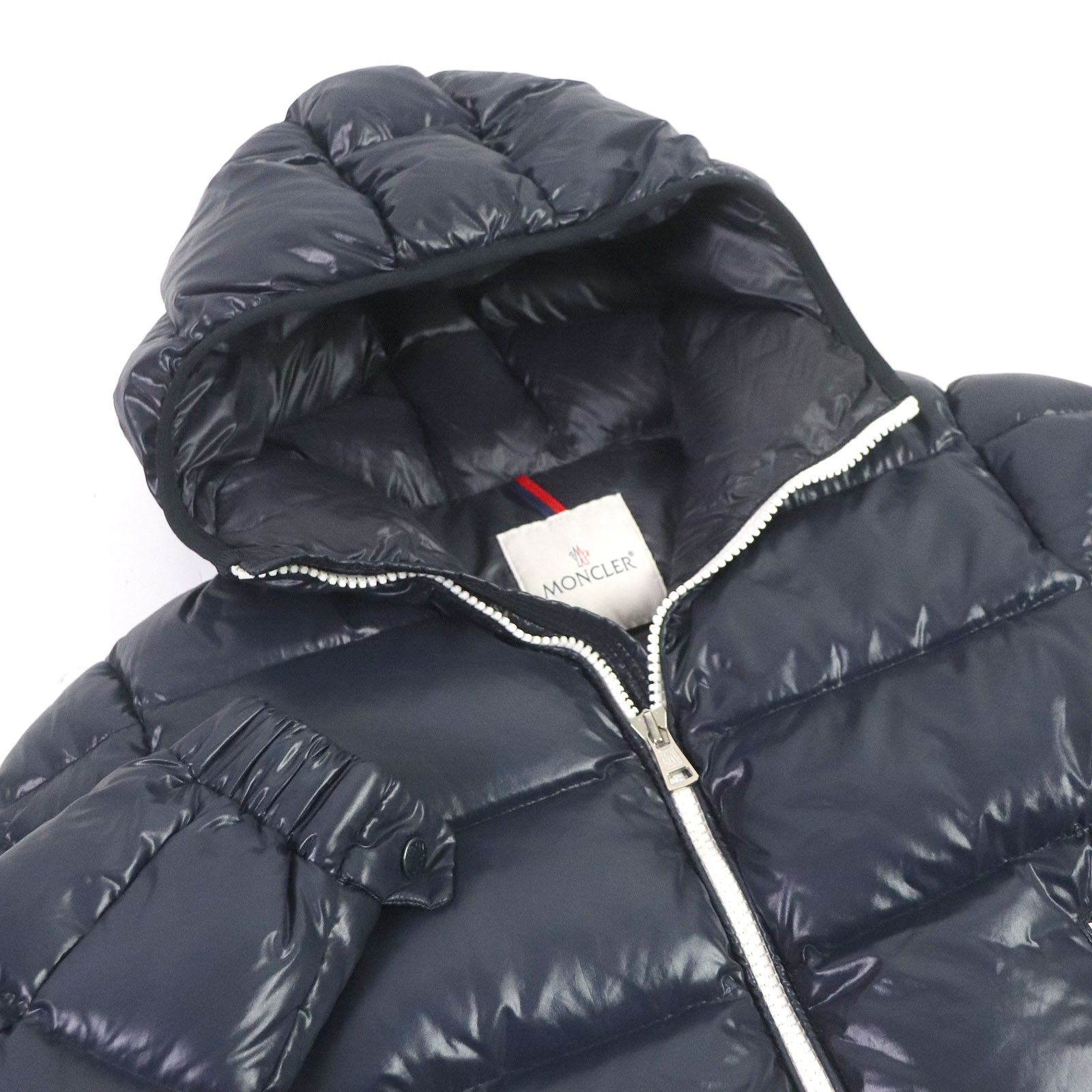 Moncler Blier Nylon Down Jacket with Logo Patch