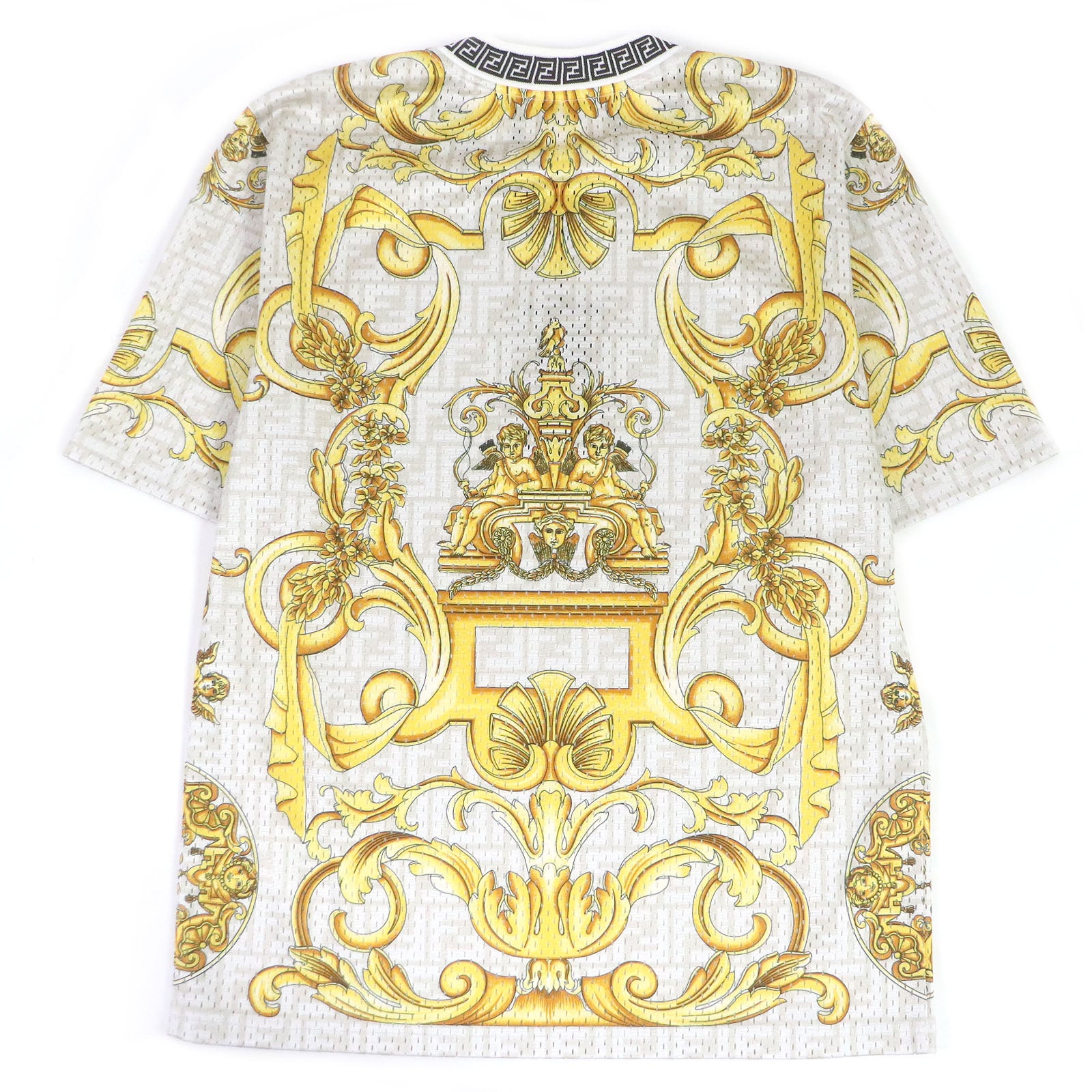 Fendi Versace FF Logo Mesh T-Shirt XS