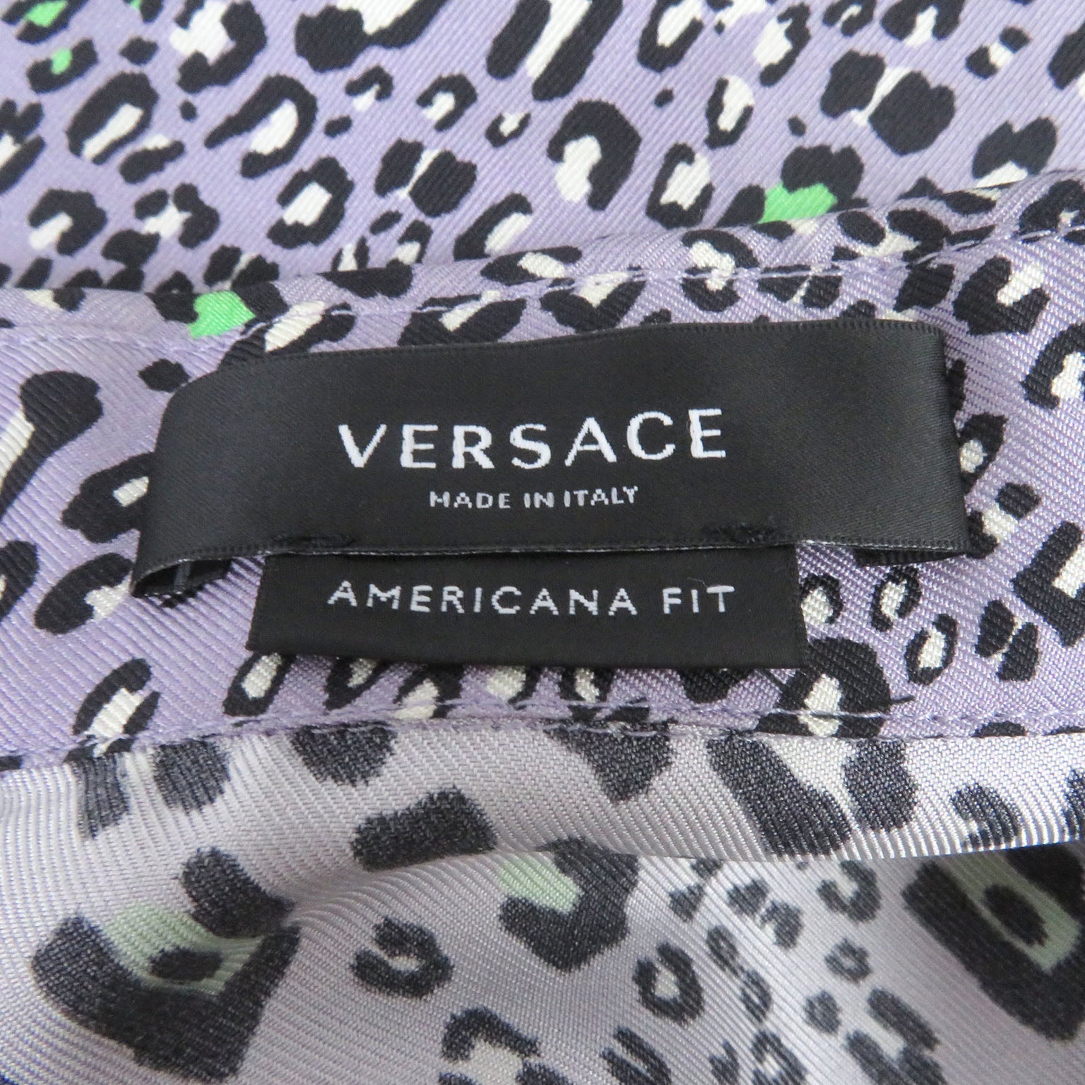 Versace Silk Baroque Medusa Leopard Shirt