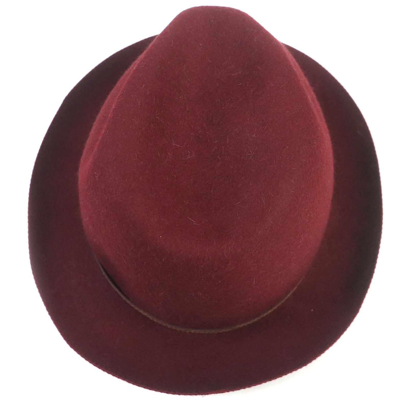 Borsalino Rabbit Felt Fedora Hat Bordeaux