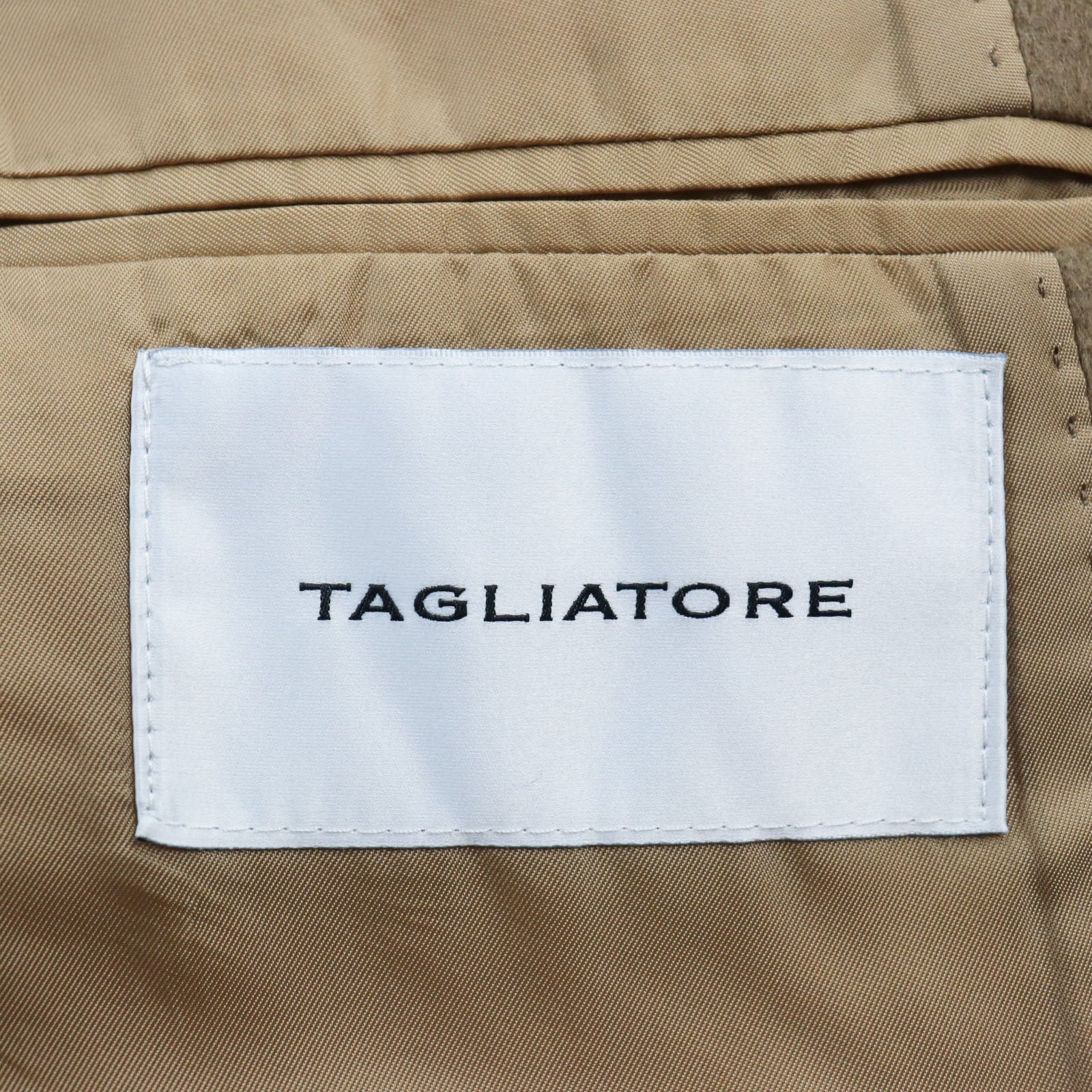 TAGLIATORE Cashmere Double Breasted Pea Coat Camel