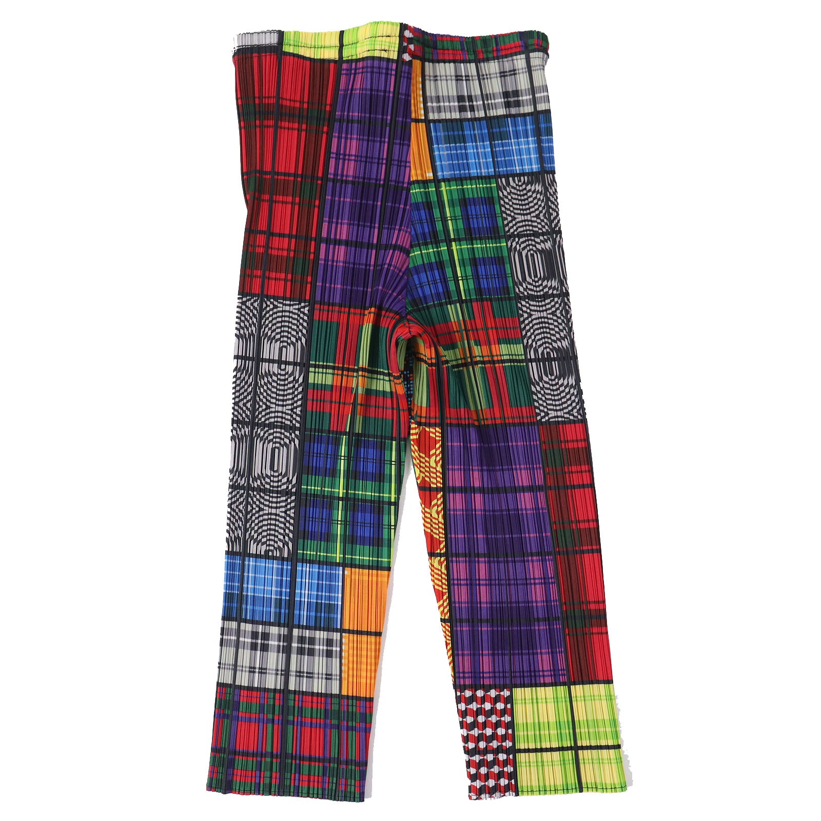 PLEATS PLEASE Patchwork Print Cropped Pants