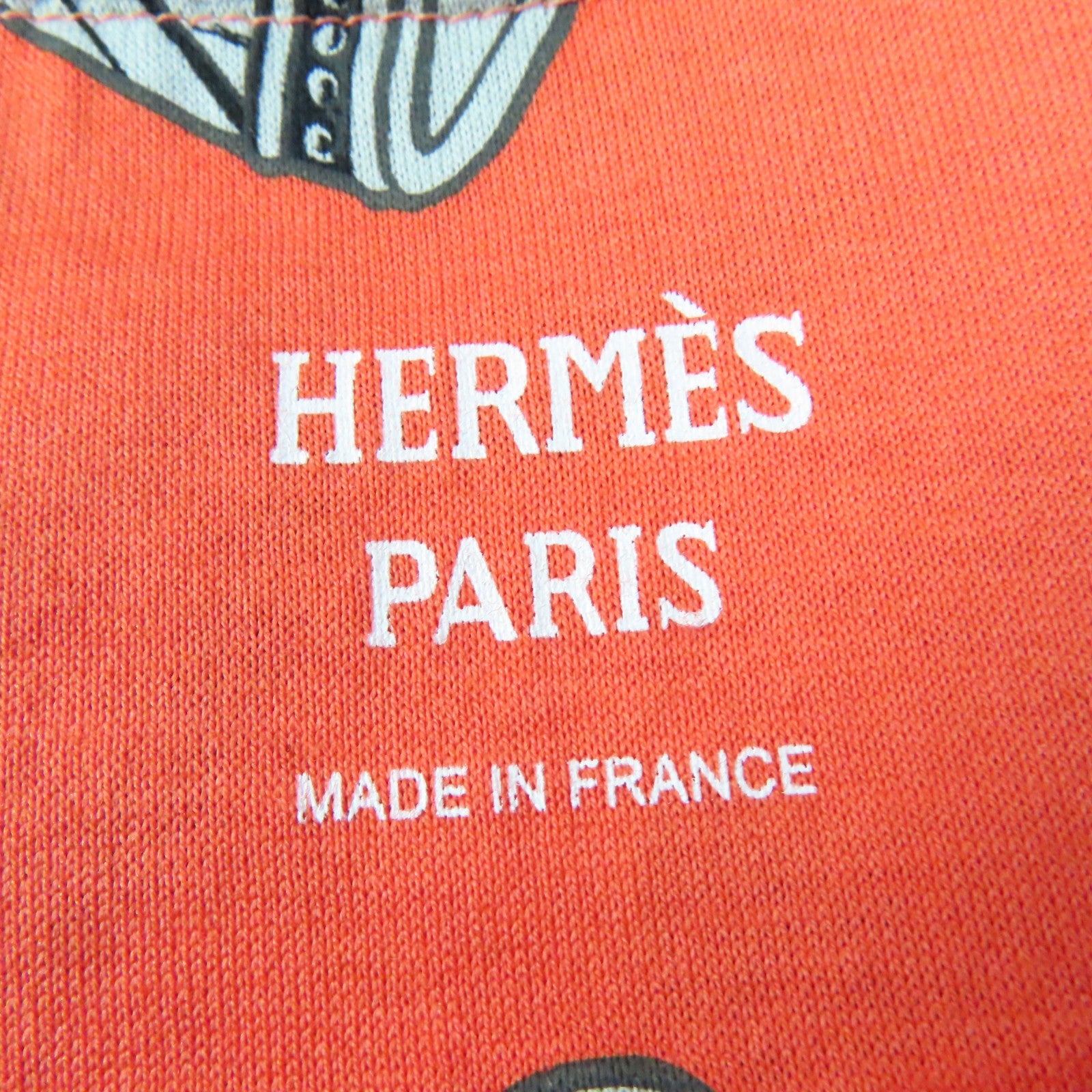 HERMES Cotton Short Sleeve T-shirt Orange 34