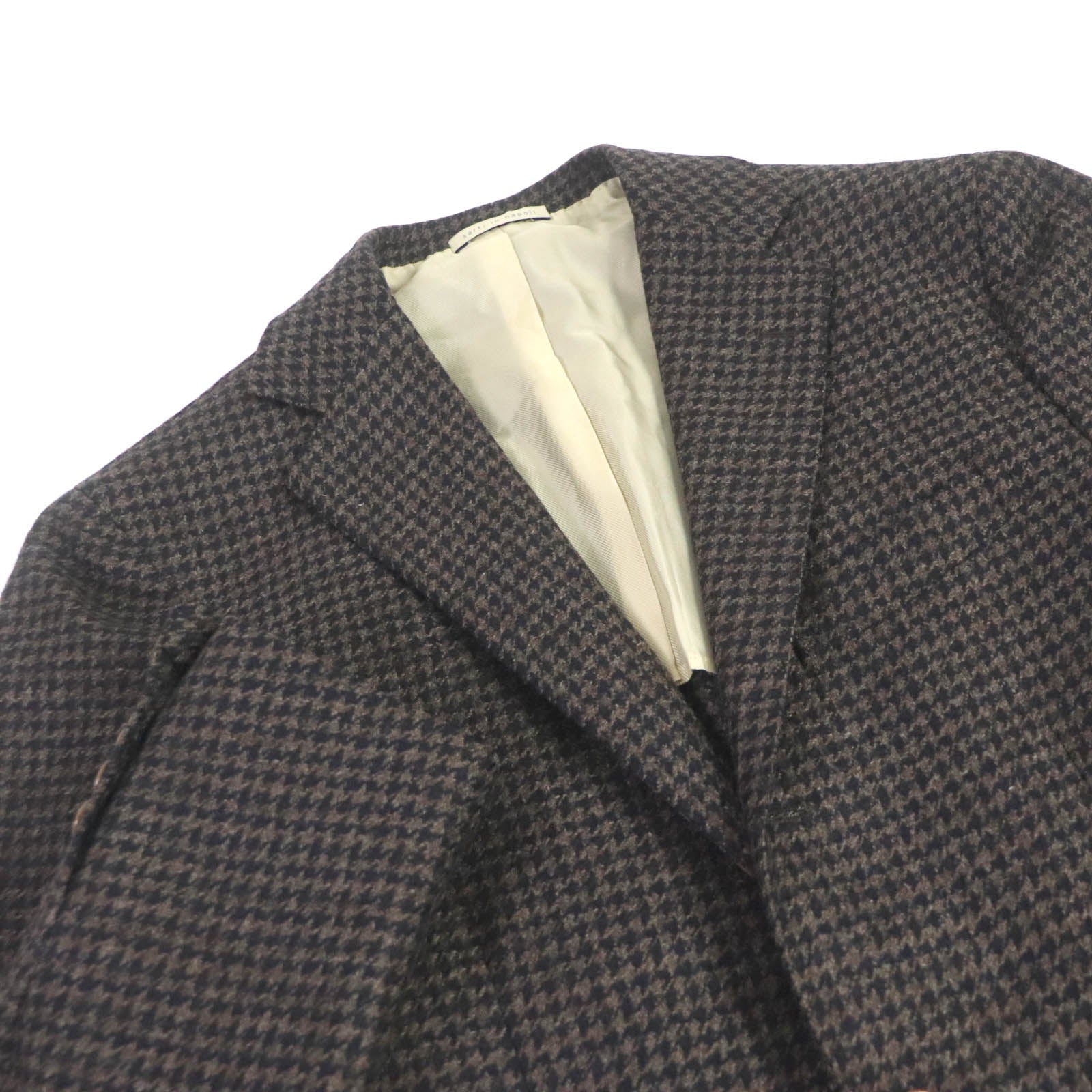 De Petrillo Wool Cashmere Houndstooth Blazer 46