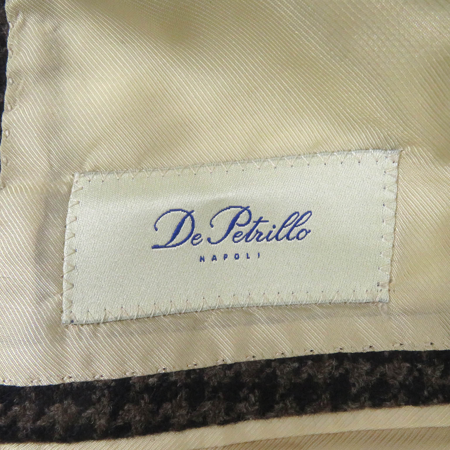 De Petrillo Wool Cashmere Houndstooth Blazer 46