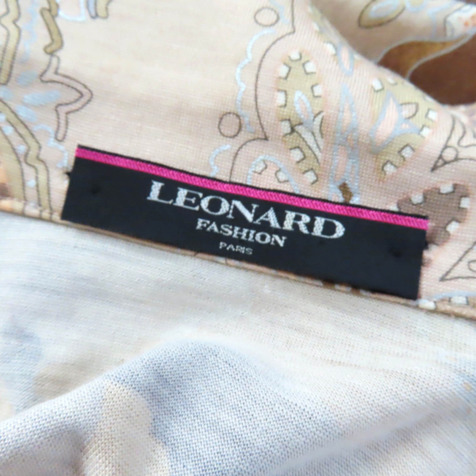 LEONARD FASHION Wool Silk Floral Cardigan L