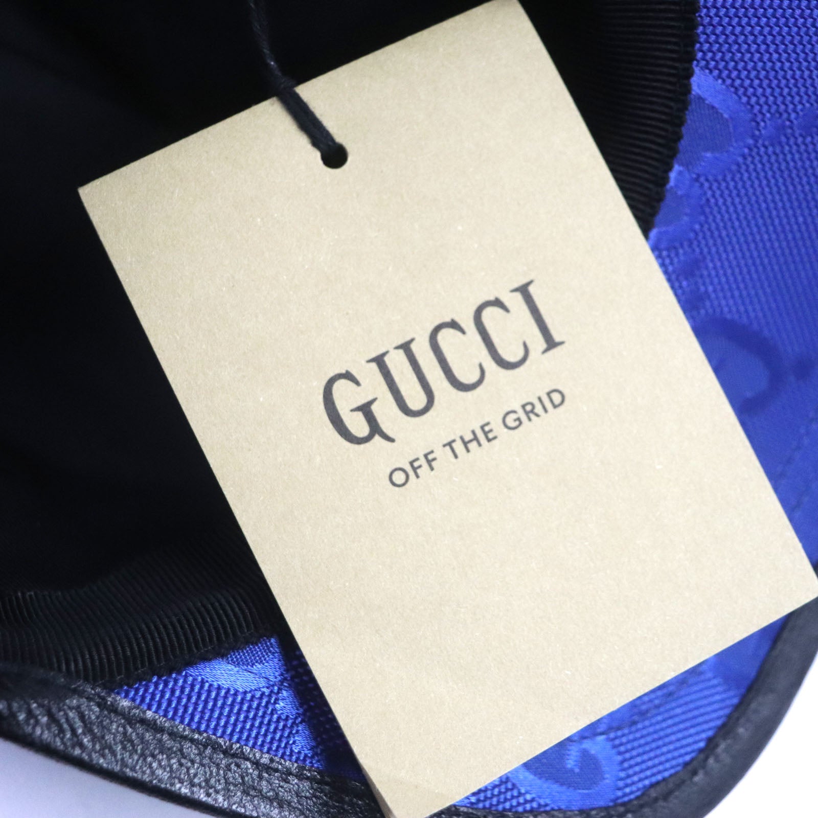 Gucci Nylon Cotton GG Logo Leather Hat Cap