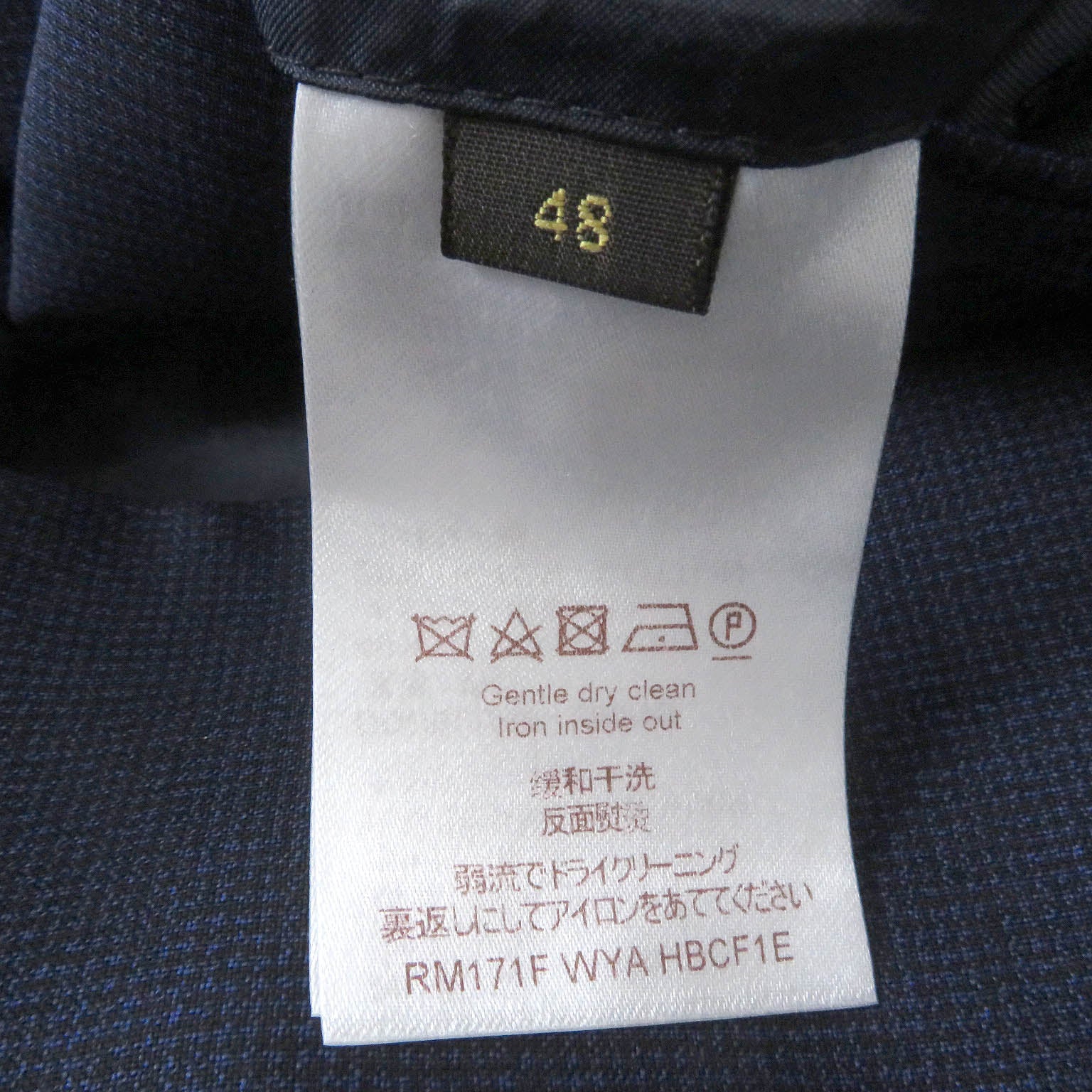 Louis Vuitton Wool Mohair Suit Navy 48