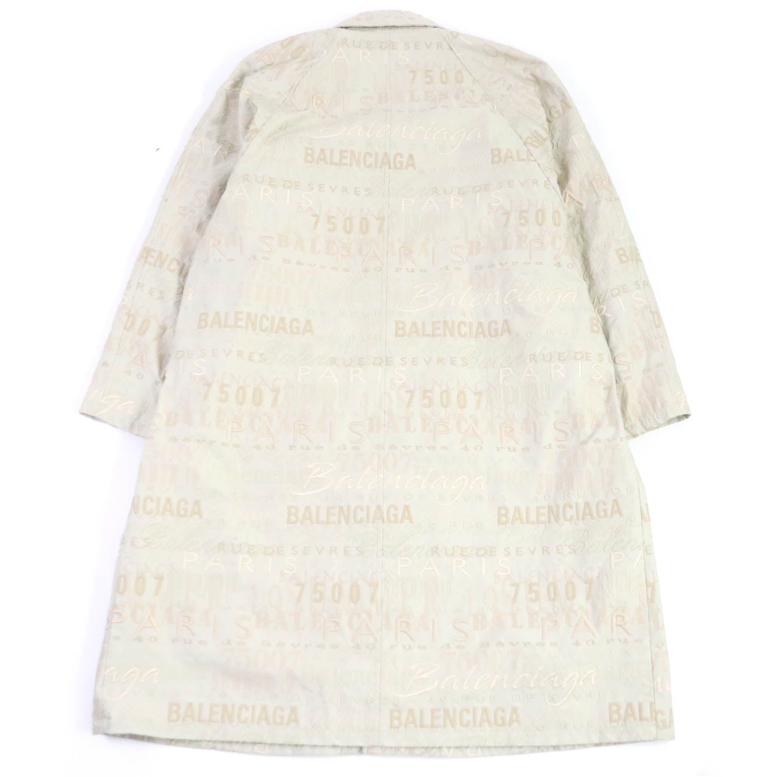 Balenciaga Logo Chester Coat Beige 46