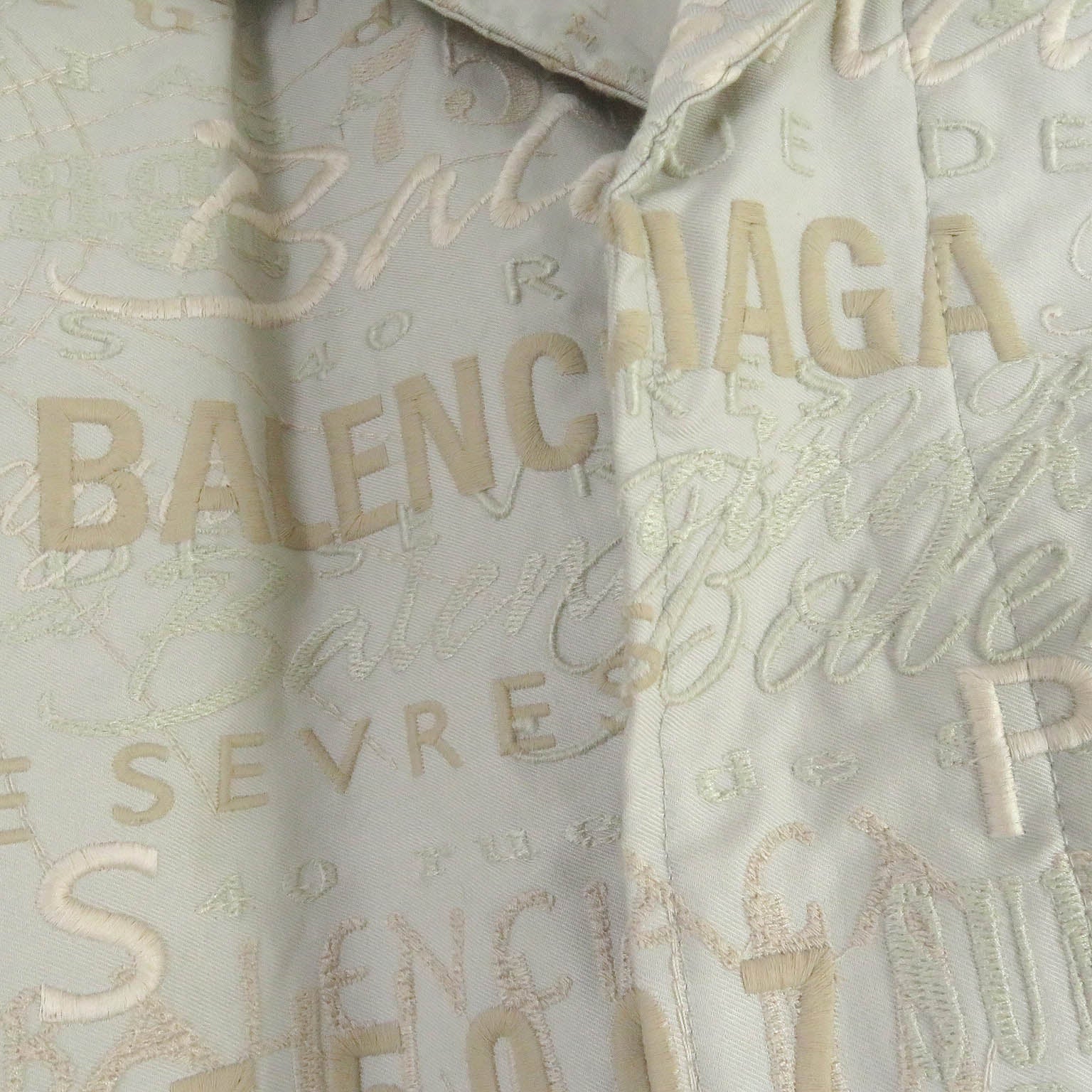 Balenciaga Logo Chester Coat Beige 46