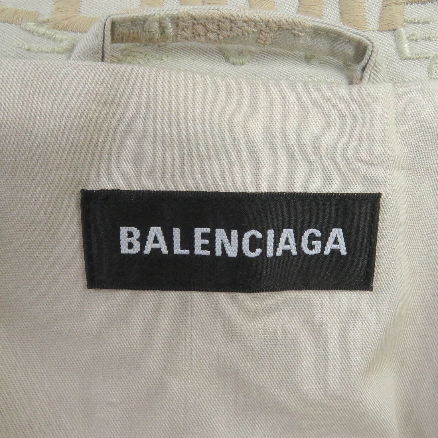 Balenciaga Logo Chester Coat Beige 46