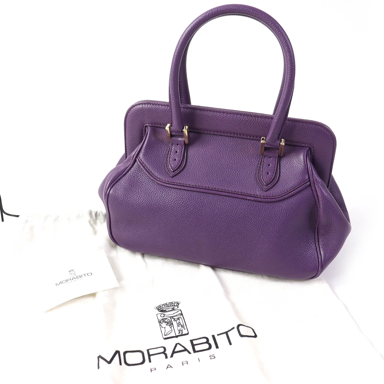 MORABITO Leather Handbag Purple Women