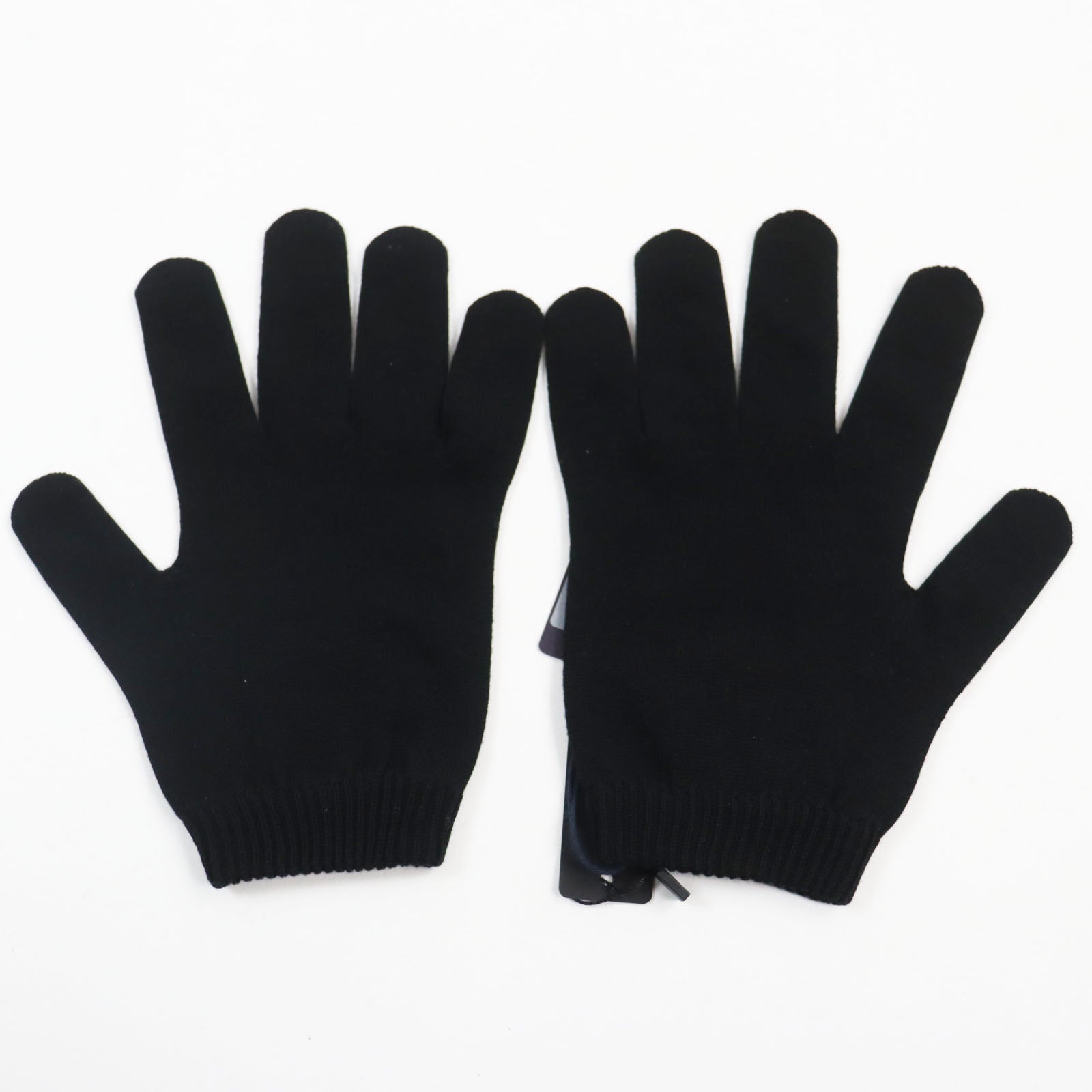 Prada Cotton Knit Gloves Black L