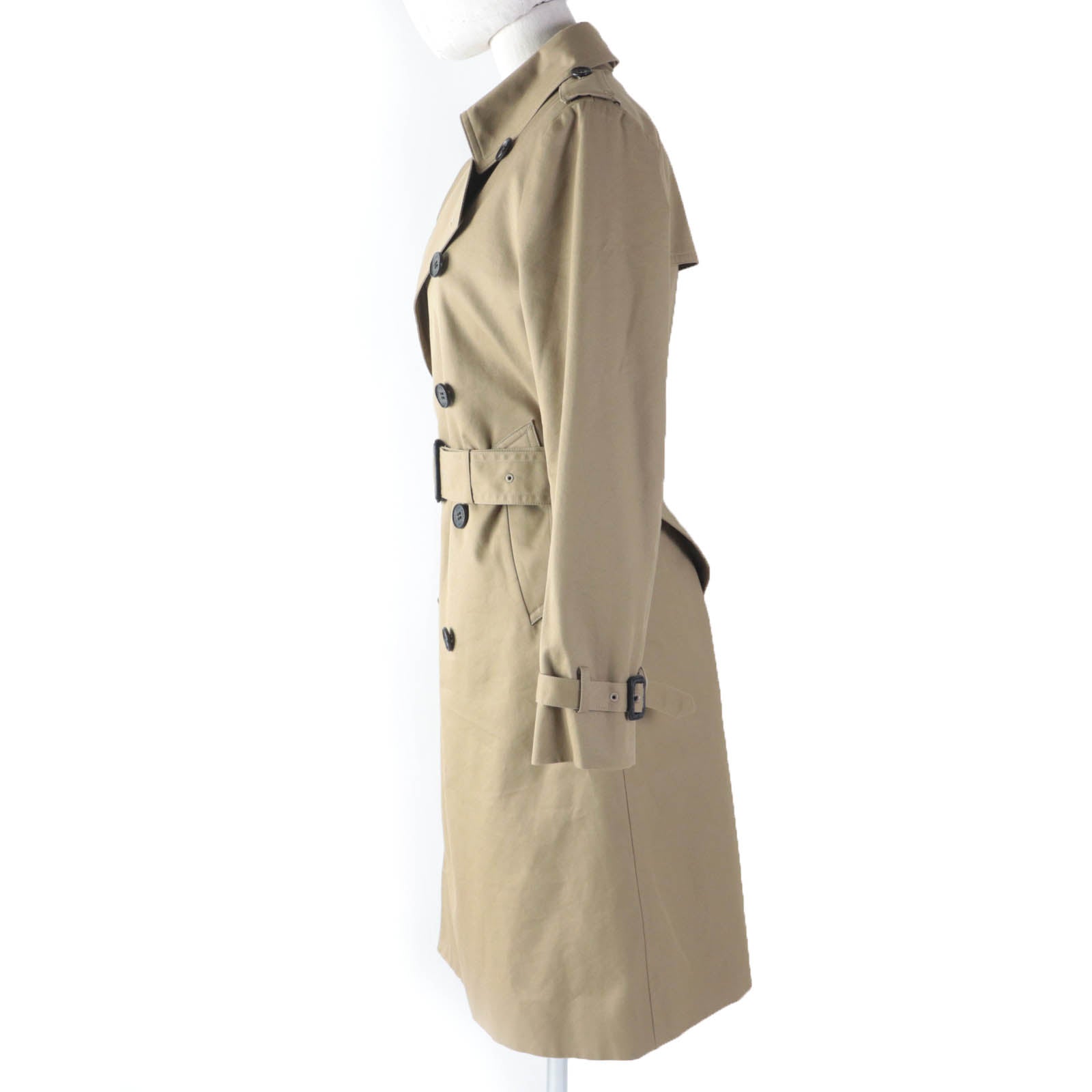 HYKE Women's Trench Coat Beige Wool Liner