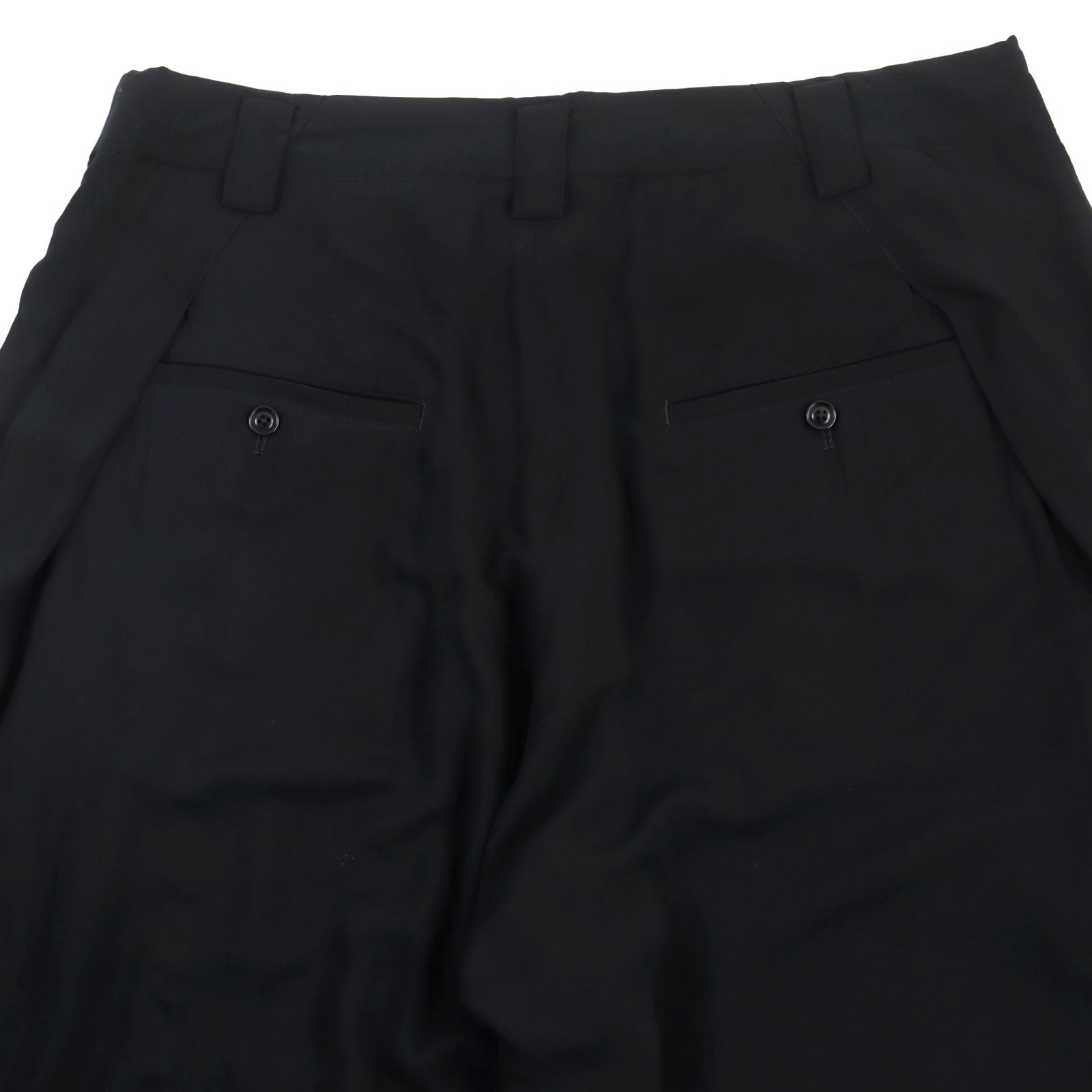 Yohji Yamamoto Rayon Layered Pants Black