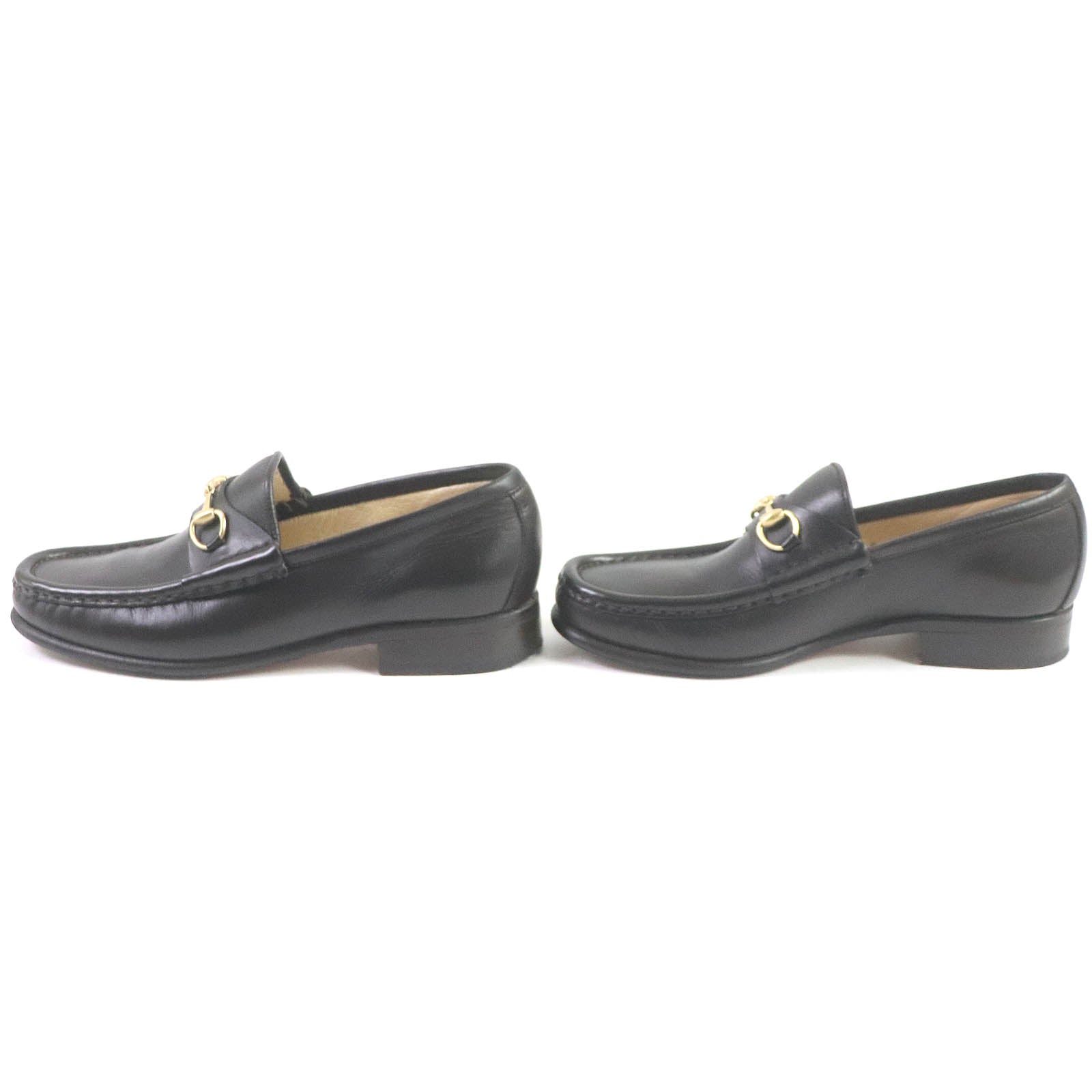 GUCCI Leather Loafers Dark Brown 36C Women