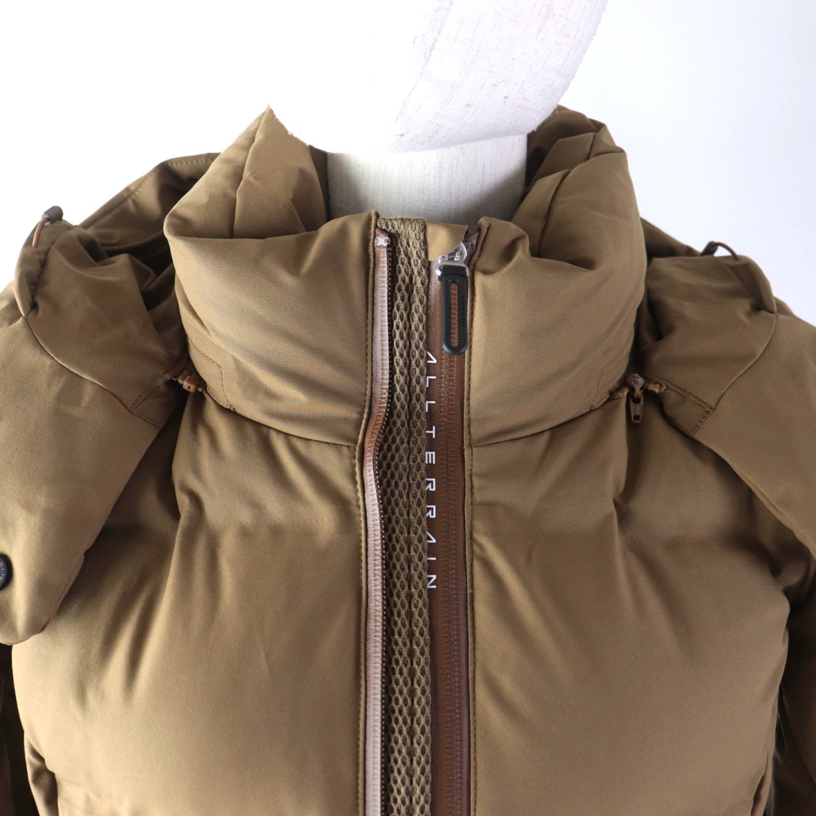 Mizusawa Down Hooded Zip Up Jacket Brown M