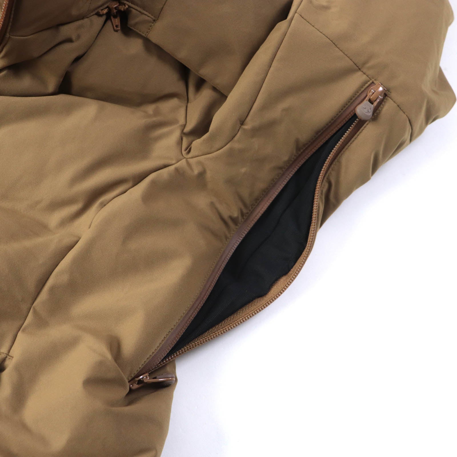 Mizusawa Down Hooded Zip Up Jacket Brown M