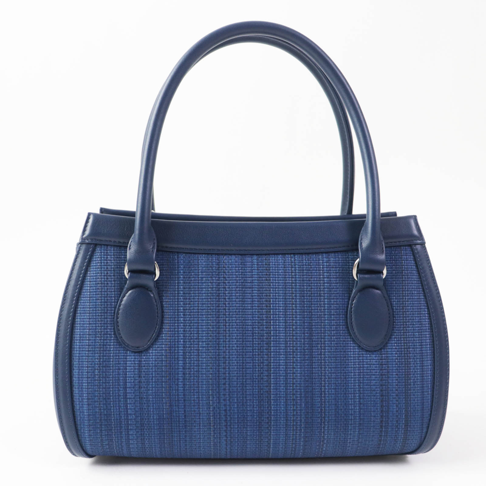 COMTESSE Horsehair Leather Handbag Navy