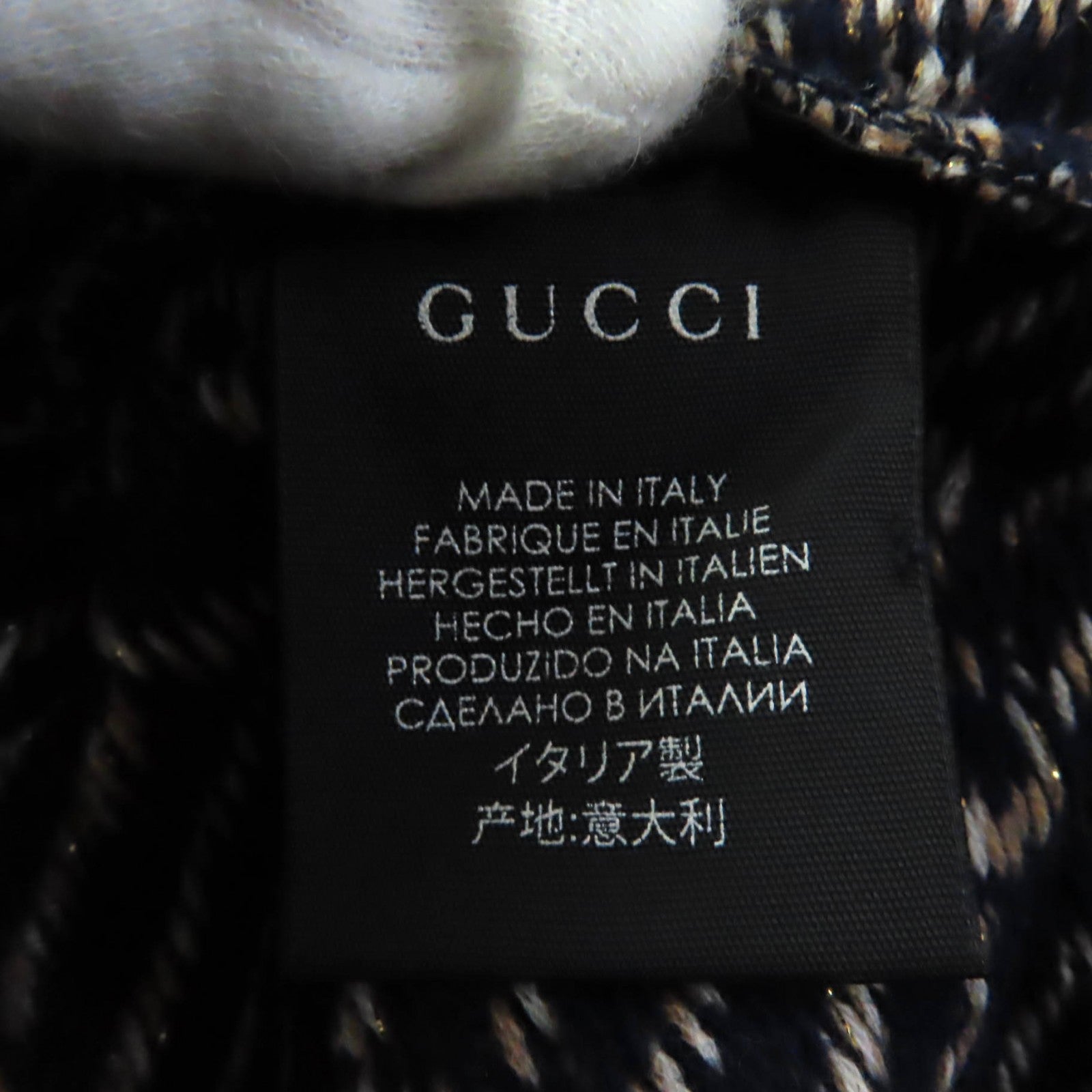 GUCCI Wool Nylon GG Pattern Cape Poncho M